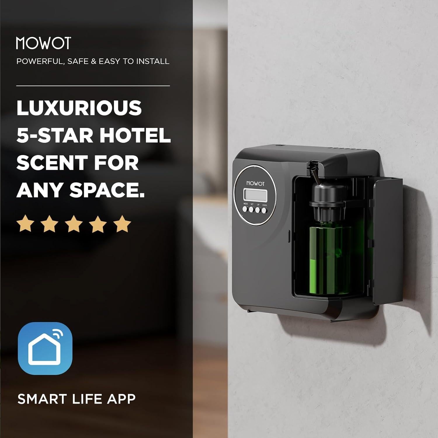 Difusor de Aceite Esencial MOWOT 200ml Bluetooth Sin Agua