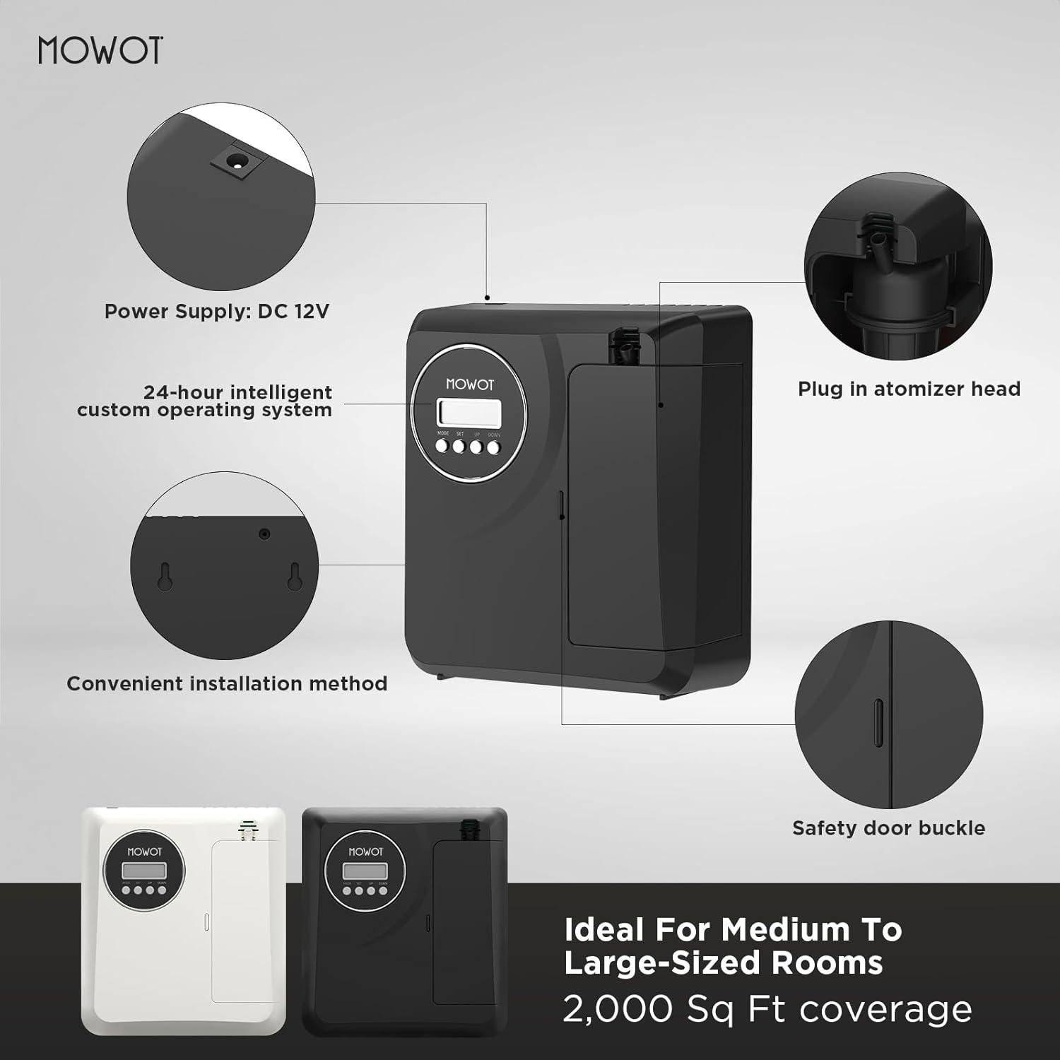 Difusor de Aceite Esencial MOWOT 200ml Bluetooth Sin Agua