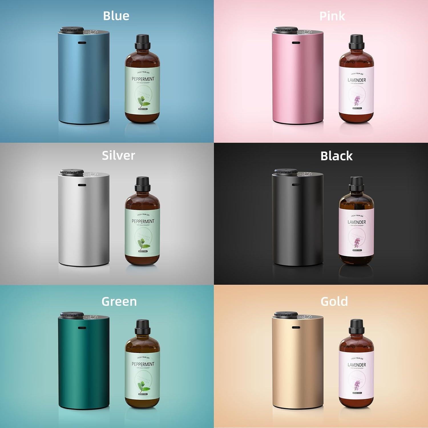 Difusor de Aceite Esencial Sin Agua INXDOLHOM E10 Verde 20ml