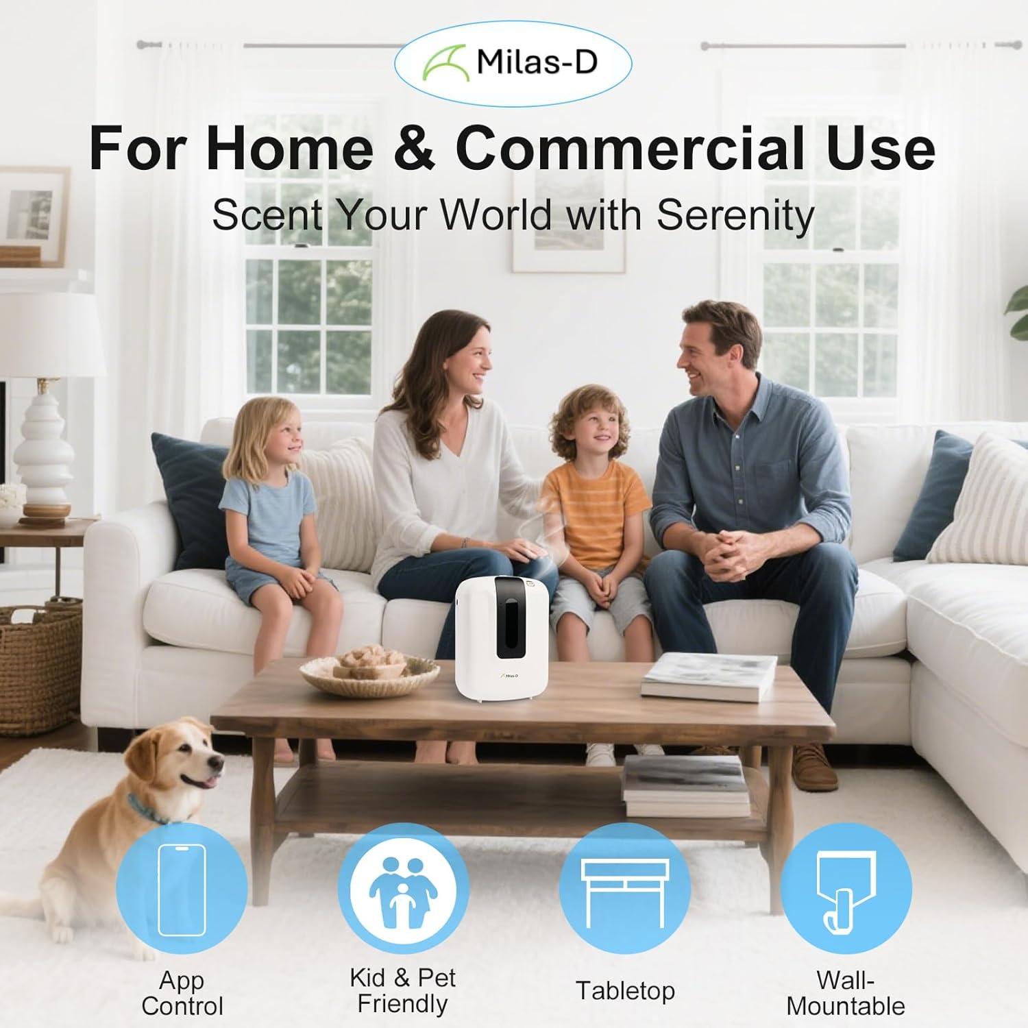Difusor de Aroma Inteligente Milas-D 400 mL Bluetooth Blanco