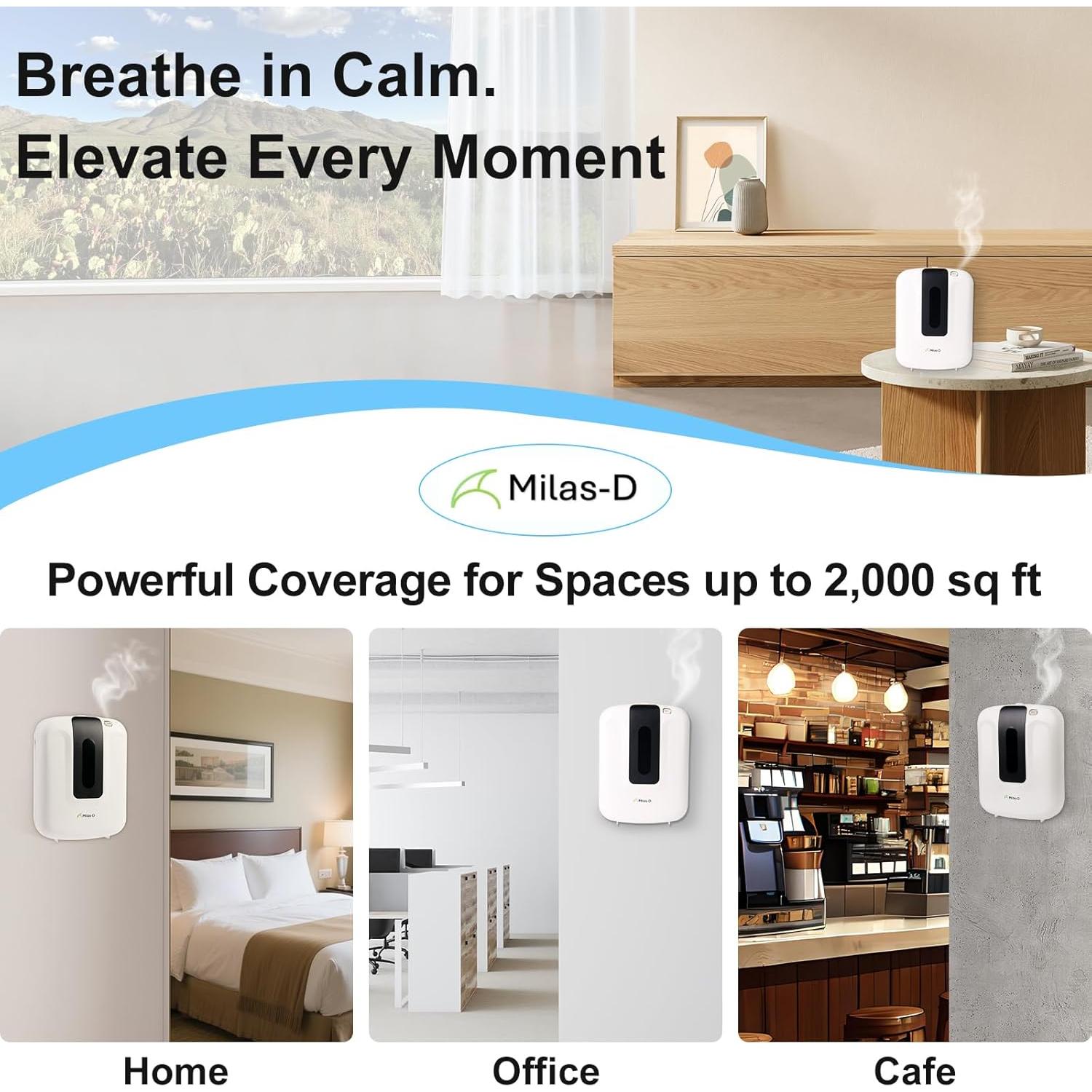 Difusor de Aroma Inteligente Milas-D 400 mL Bluetooth Blanco