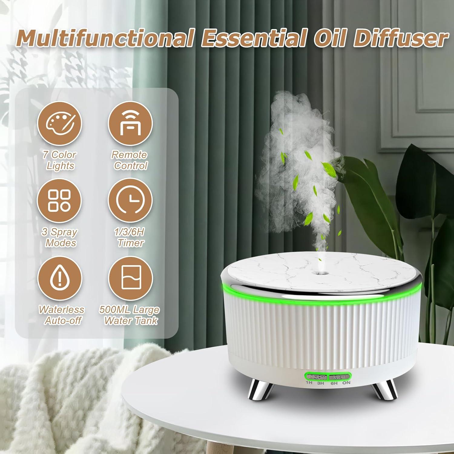 Difusor de Aceite Esencial Vinfucher 500ml con Control Remoto