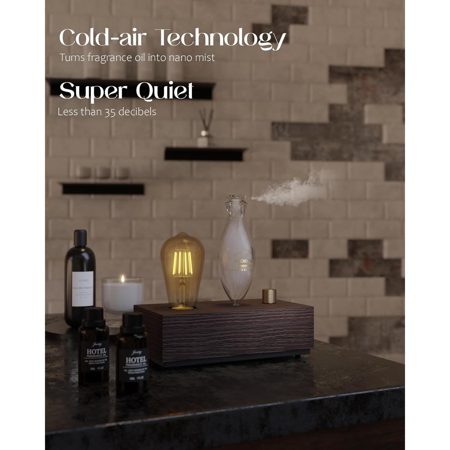 Difusor de Aceite Esencial JOOSING JS - Madera y Vidrio 1.17kg