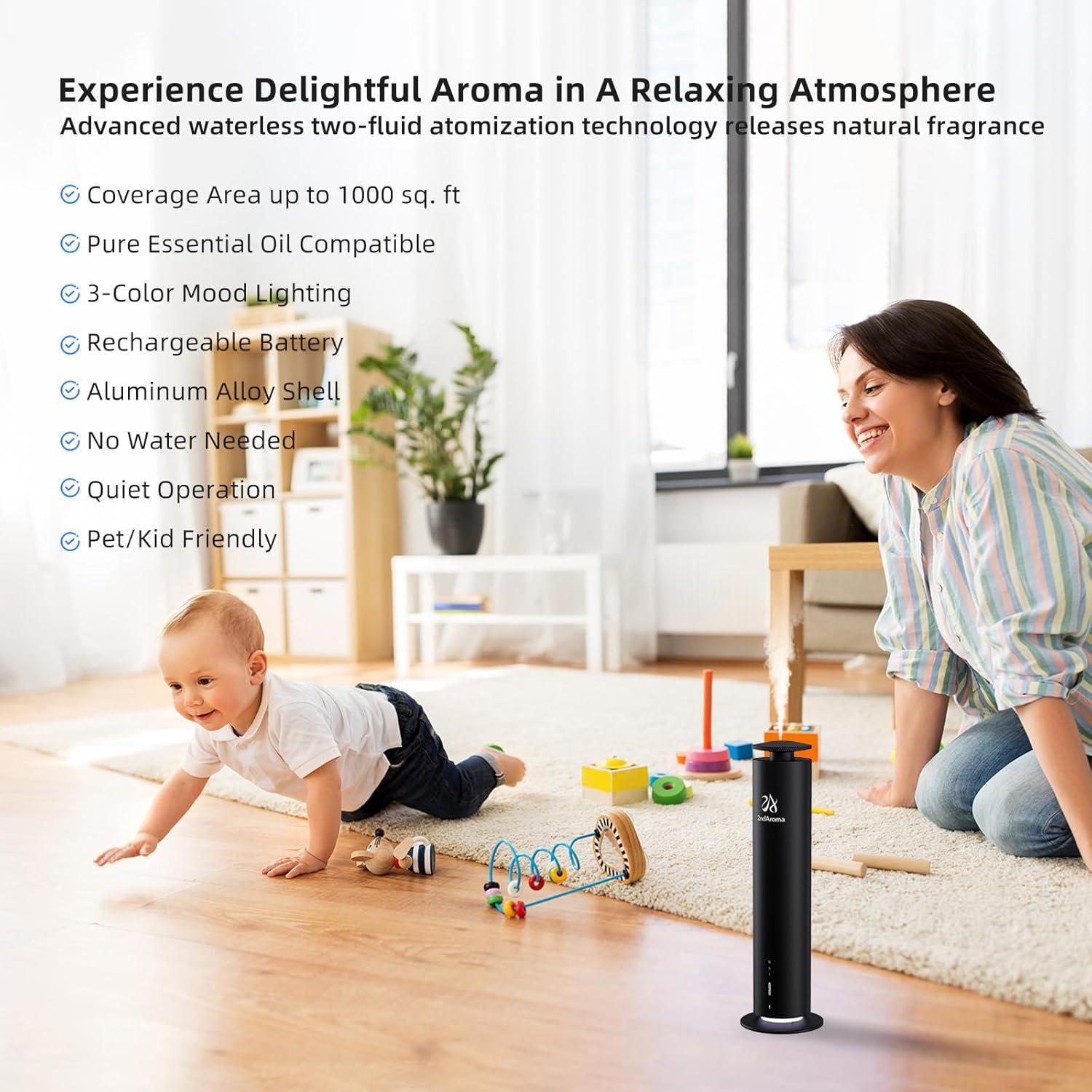 Difusor de Aroma Inalámbrico 2ndAroma HM002 120ml Negro