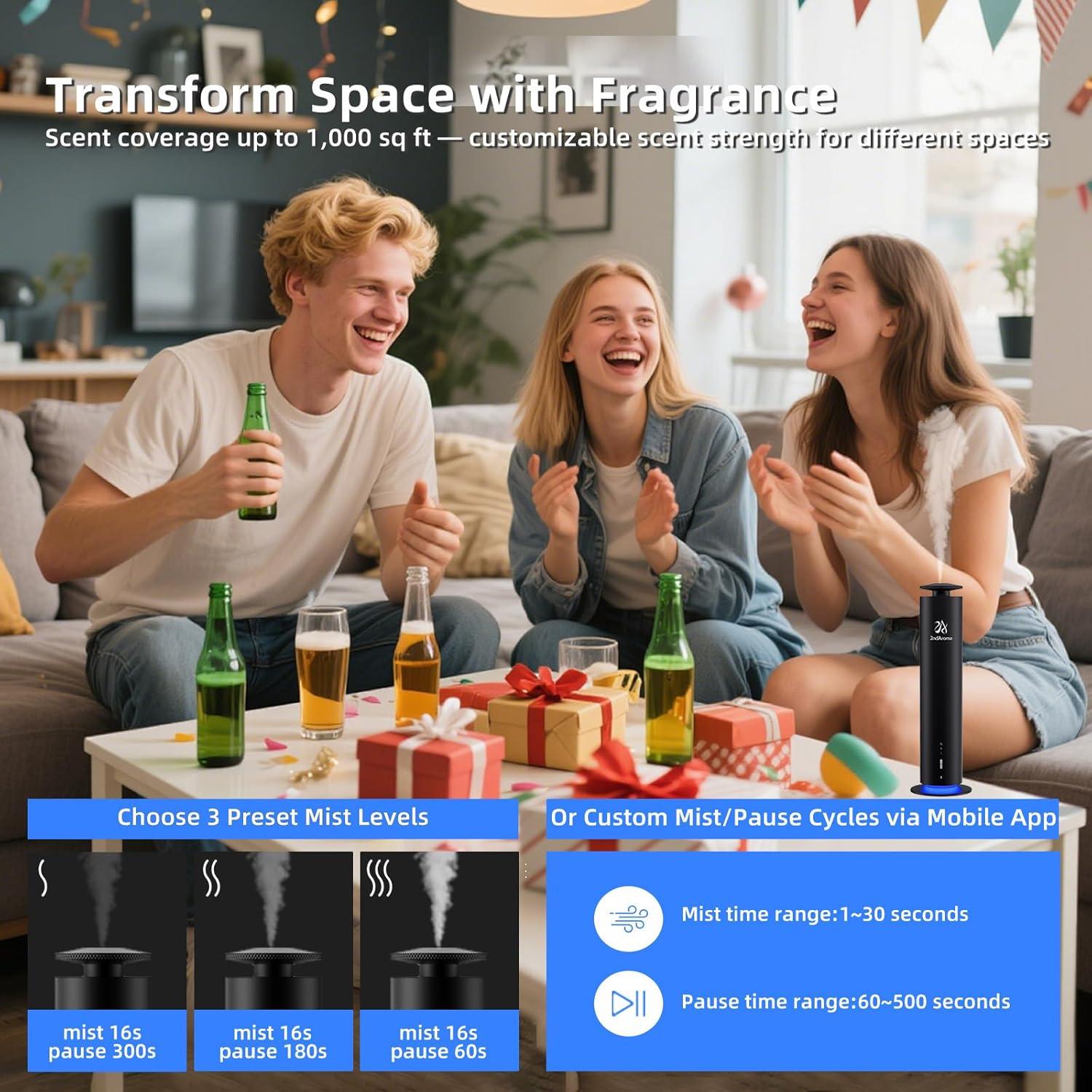 Difusor de Aroma Inalámbrico 2ndAroma HM002 120ml Negro