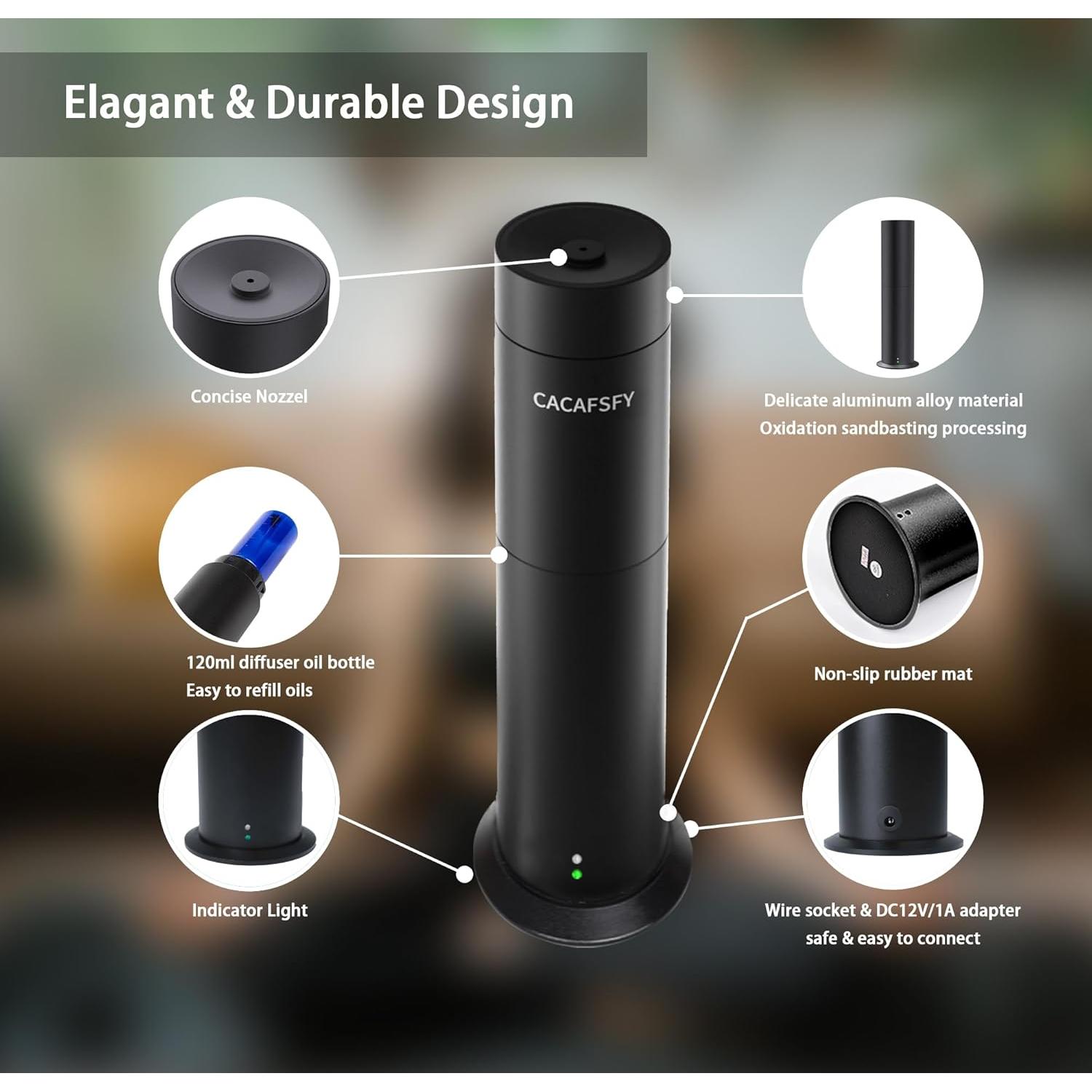 Difusor de Aroma Sin Agua CACAFSFY 120ml Control Remoto Negro