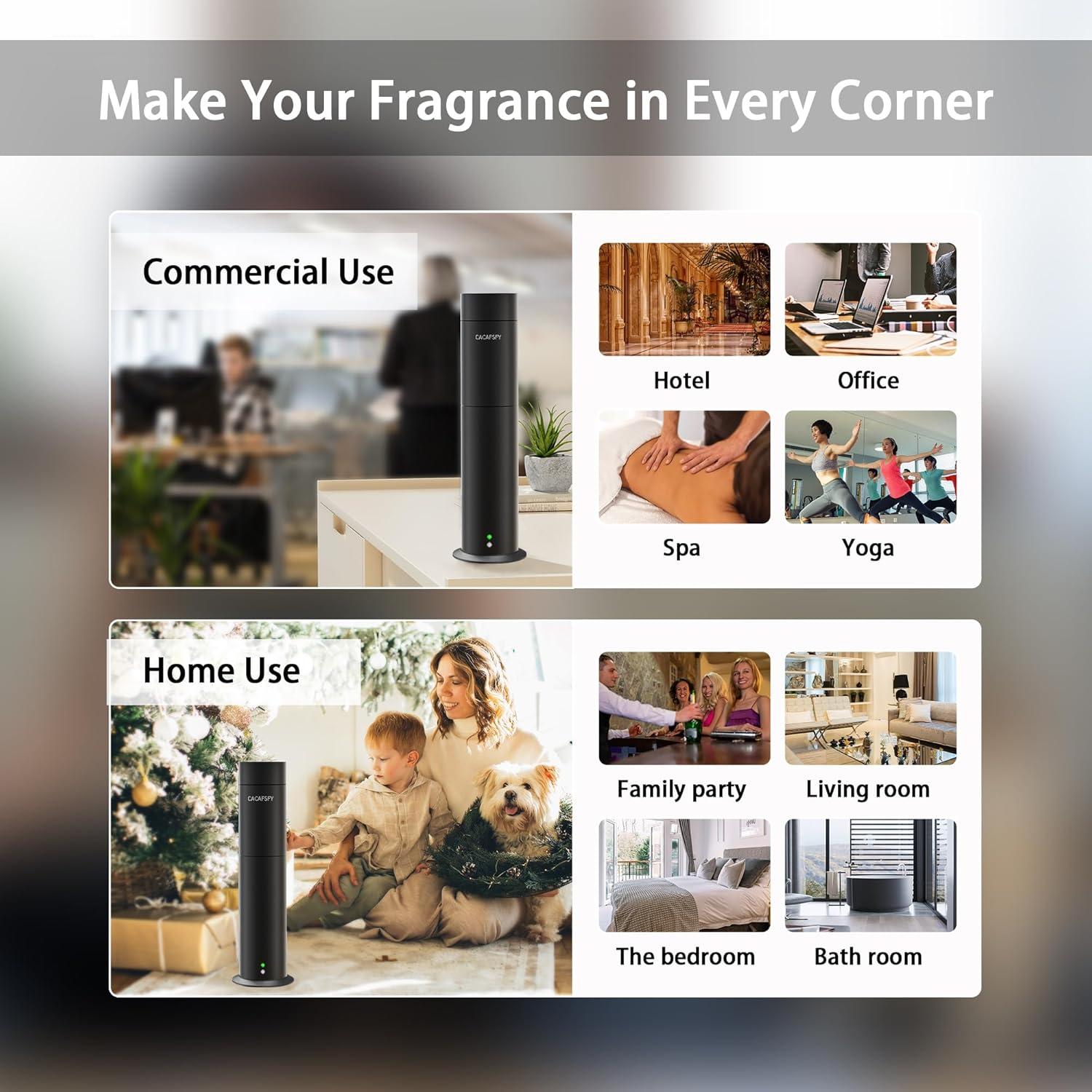 Difusor de Aroma Sin Agua CACAFSFY 120ml Control Remoto Negro
