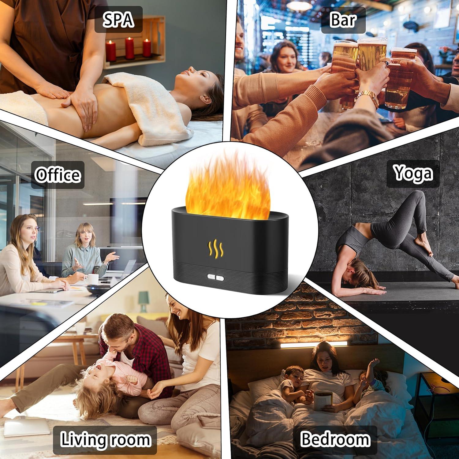 Difusor de Aroma Unoutur con Luz LED y Apagado Automático 180ml