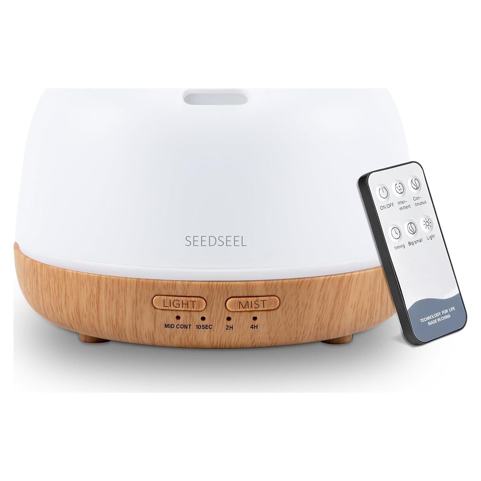 Difusor de Aceite Esencial SEEDSEEL 300ML con Control Remoto