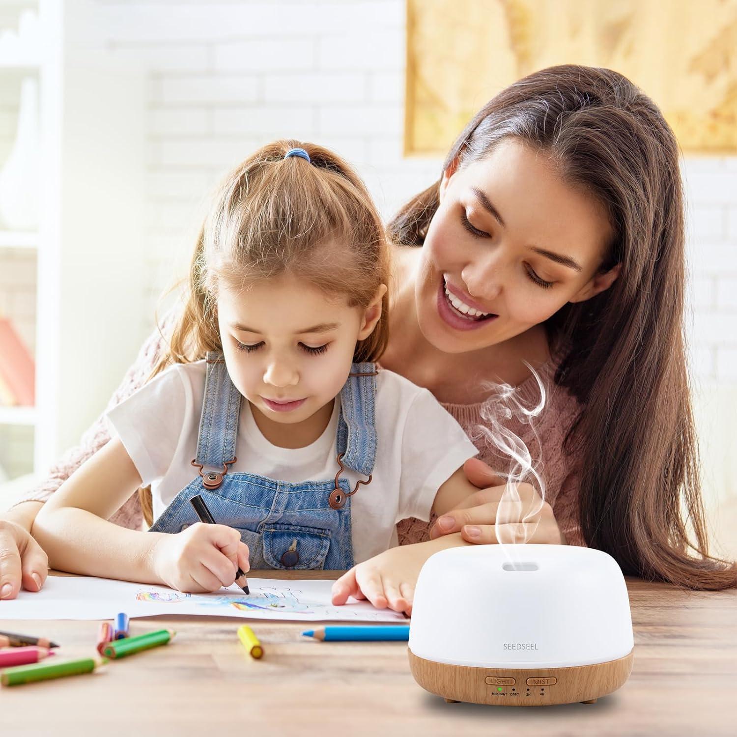 Difusor de Aceite Esencial SEEDSEEL 300ML con Control Remoto