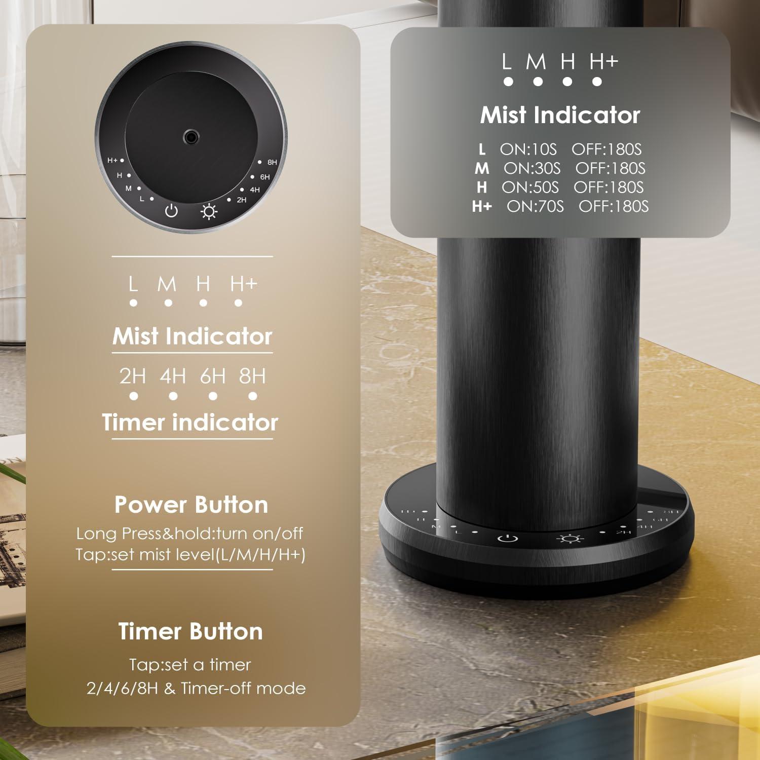 Difusor de Aceite Esencial SVNWKRE S100 Negro 1000 pies²