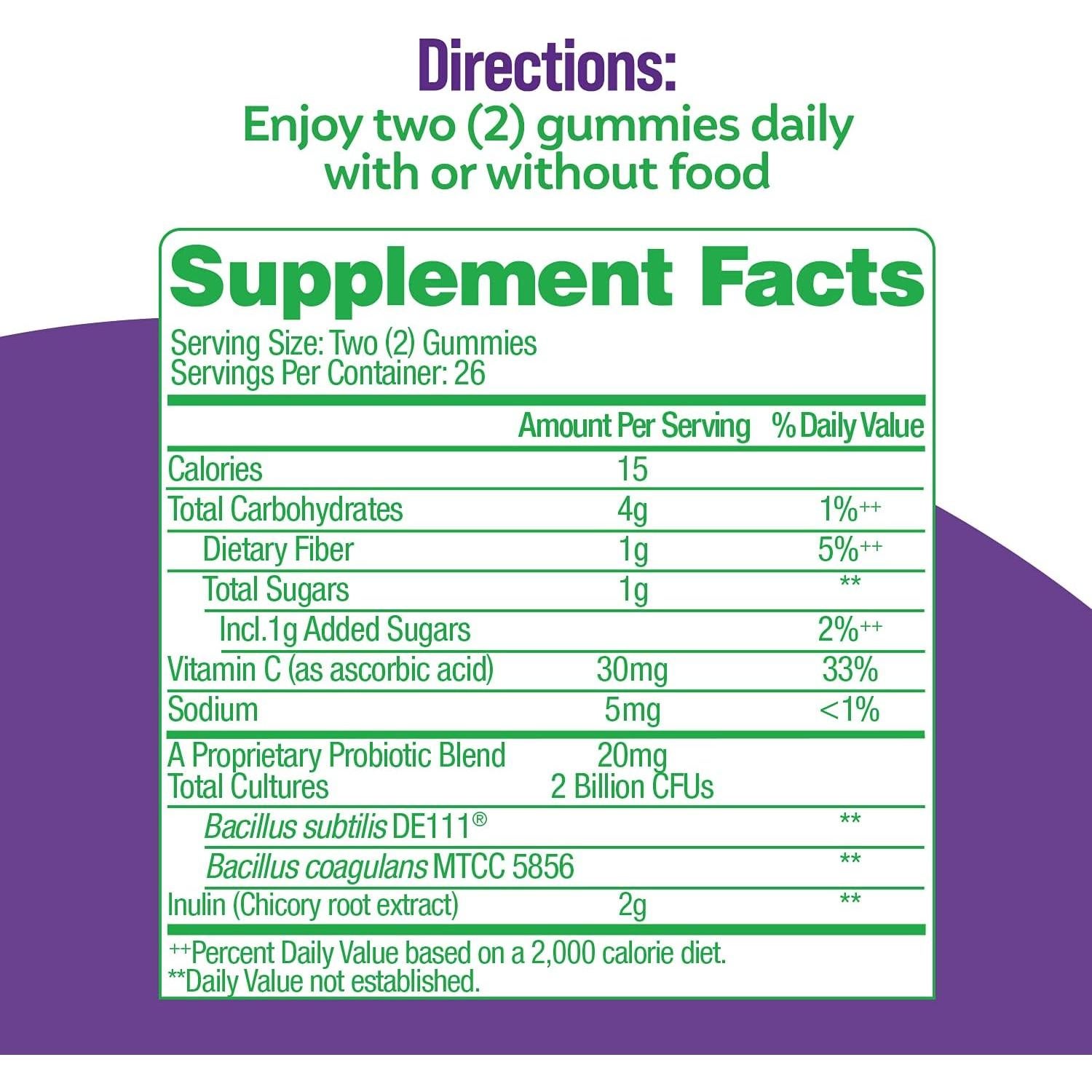 Gomitas Probioticas Culturelle 52 Unidades Sabor Bayas