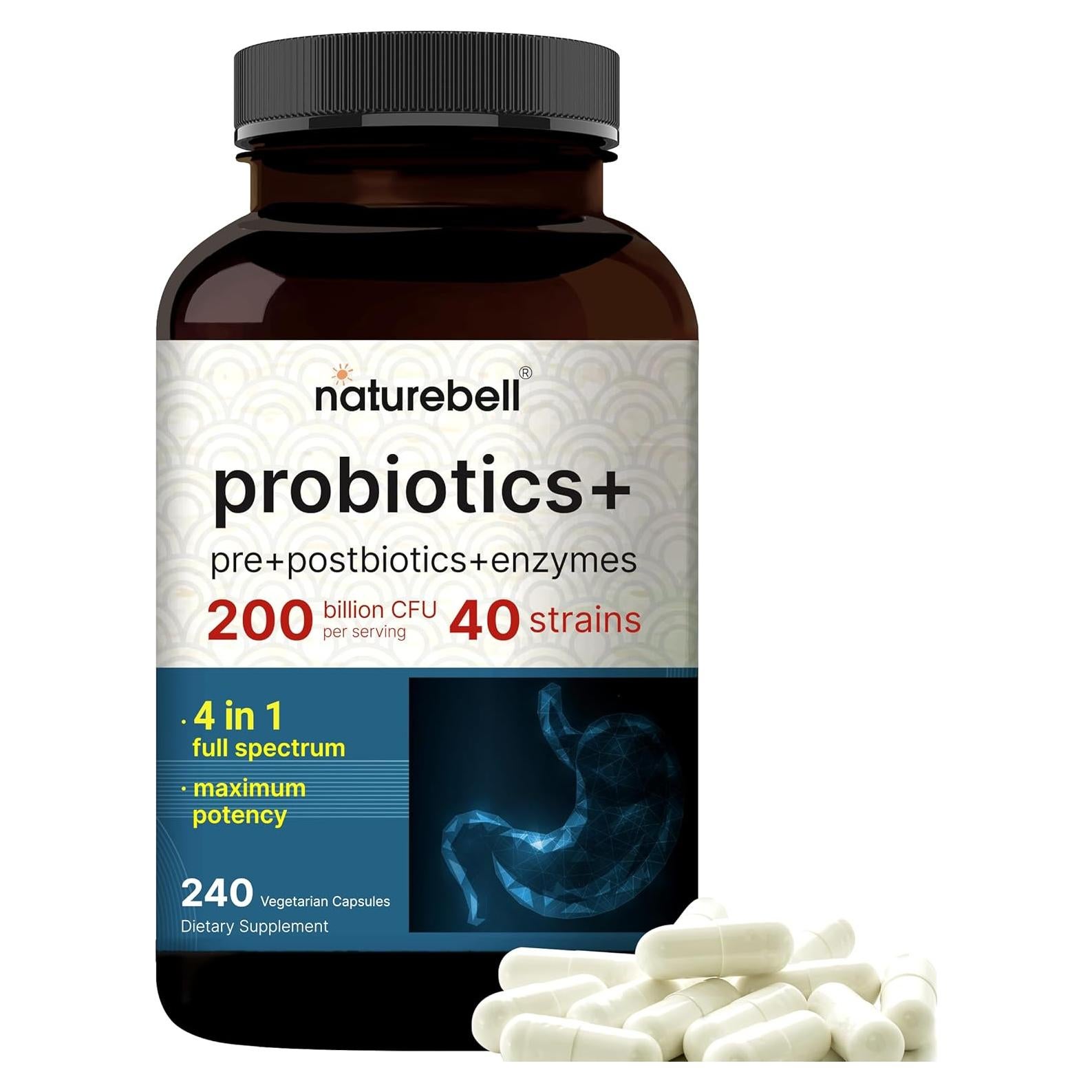 Probiotico 200 Mil Millones CFU NatureBell - 240 Capsulas Vegetales