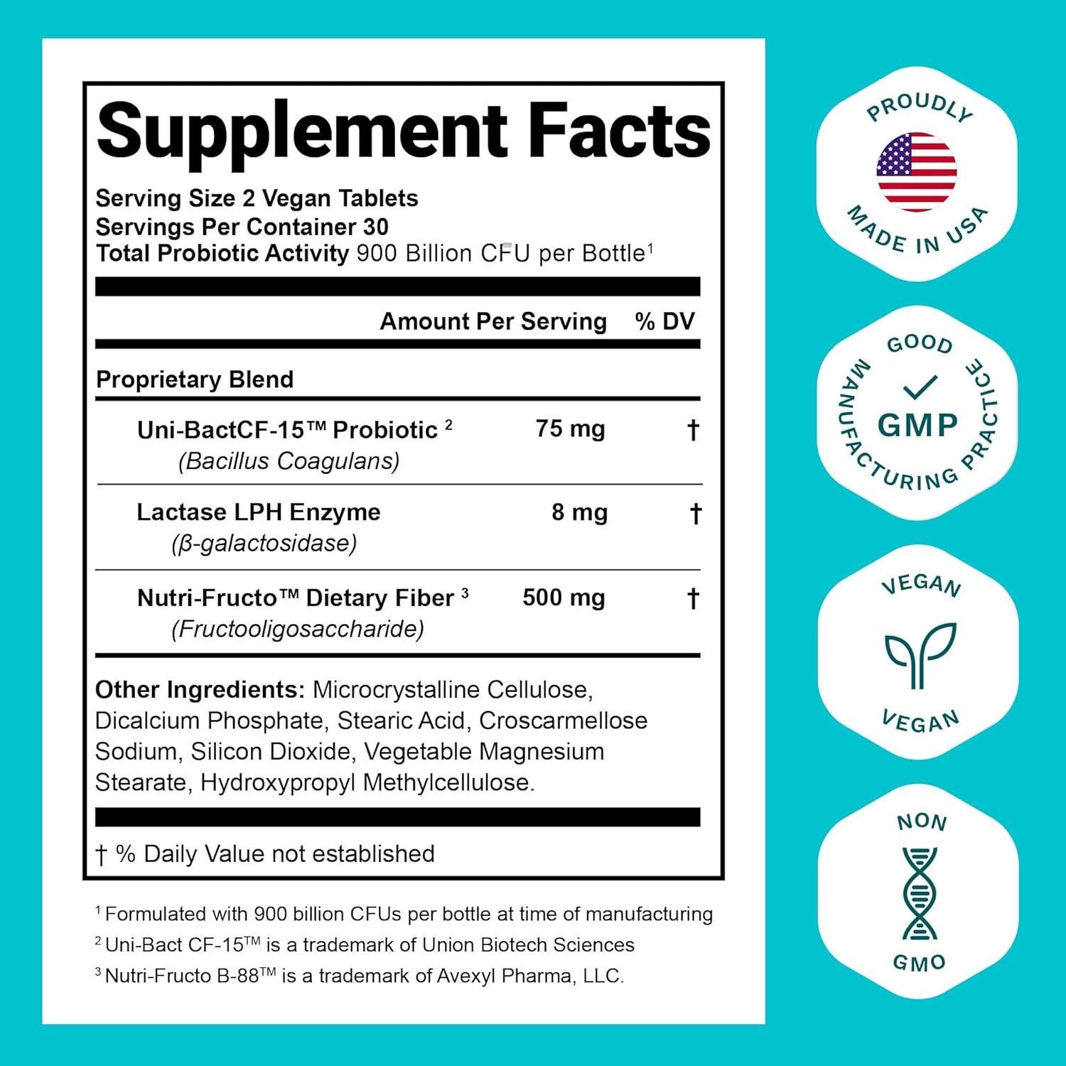 Probioticos Esenciales de Nutrición - 80% Potencia - Vegano