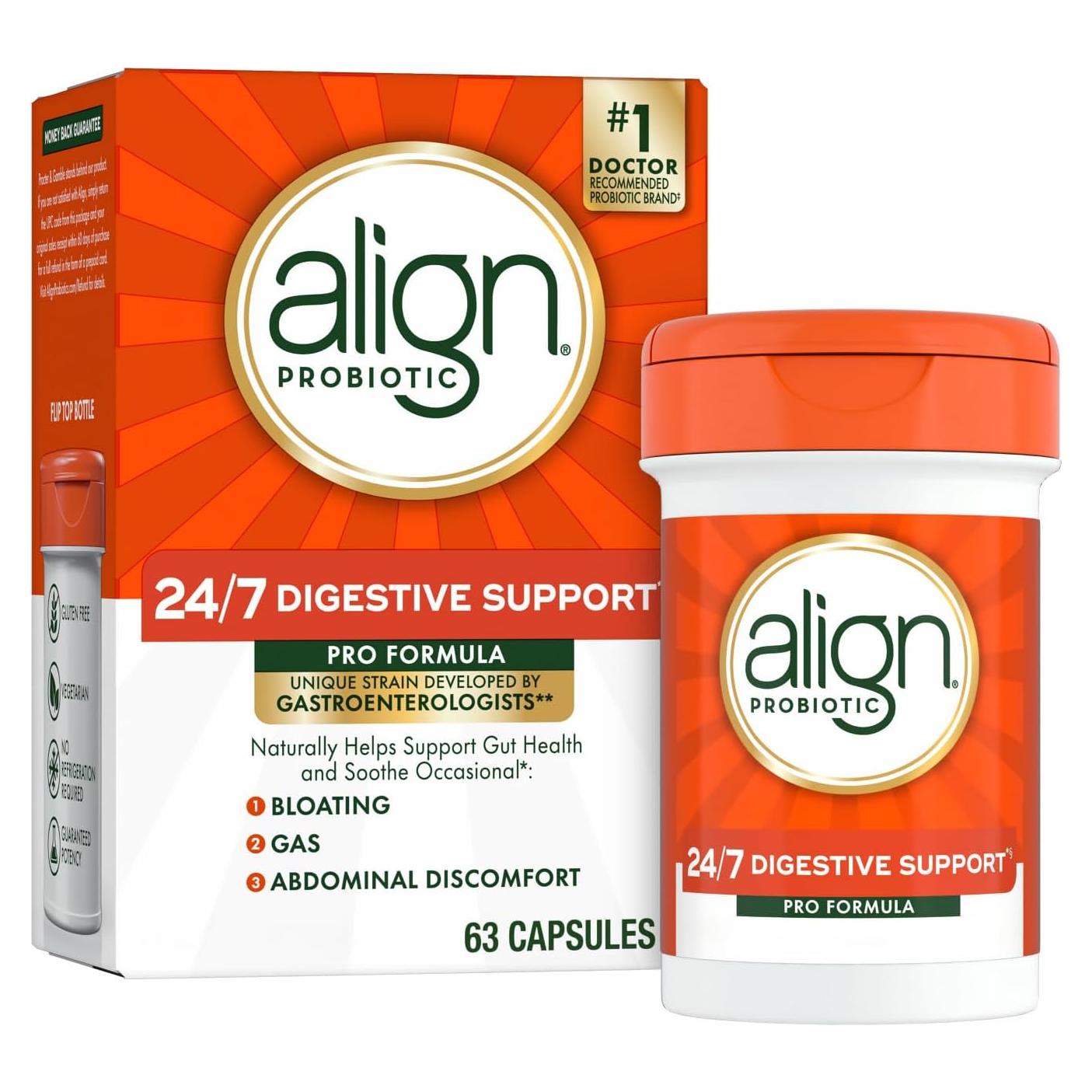 Align Probiotico 63 Cápsulas - Suplemento Digestivo Vegetariano