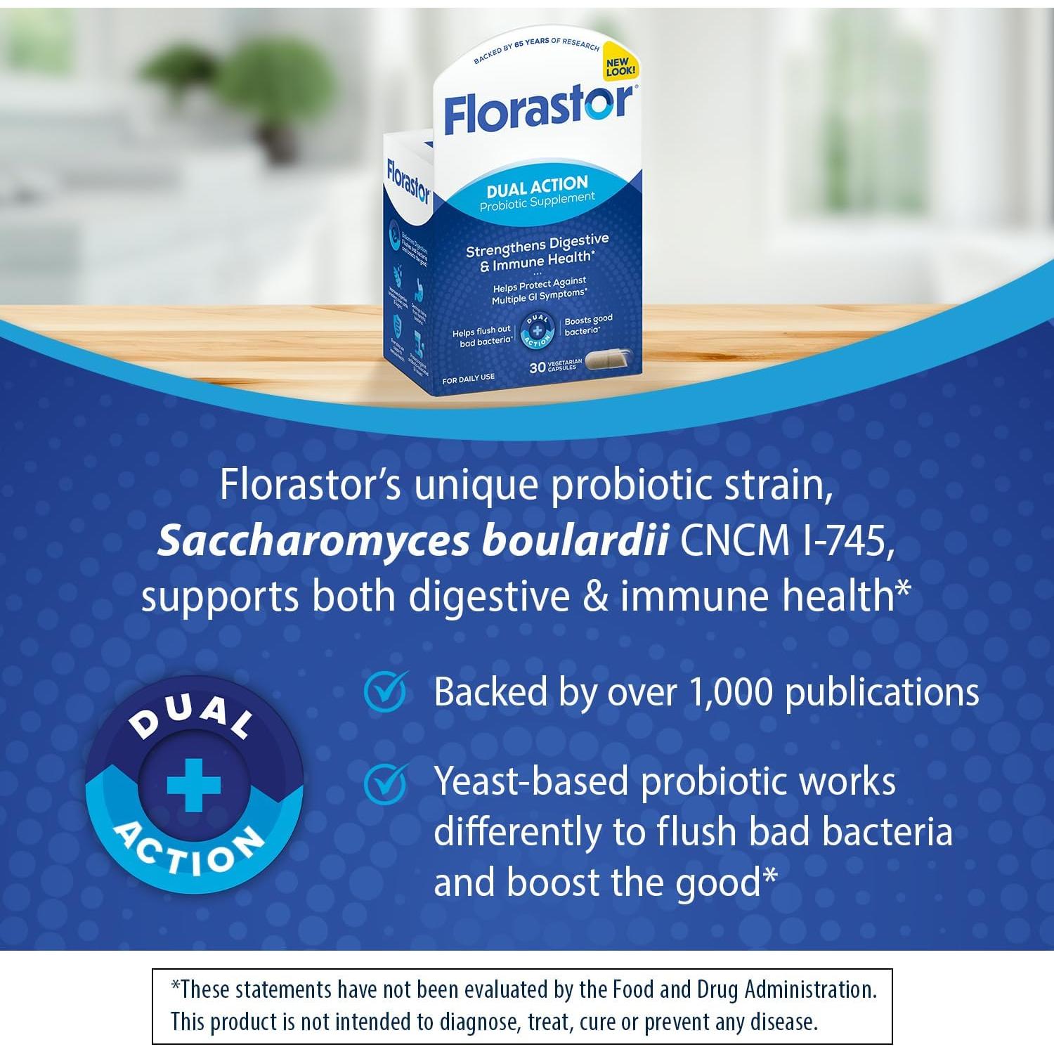 Florastor Probioticos Digestivos 30 Capsulas Saccharomyces Boulardii