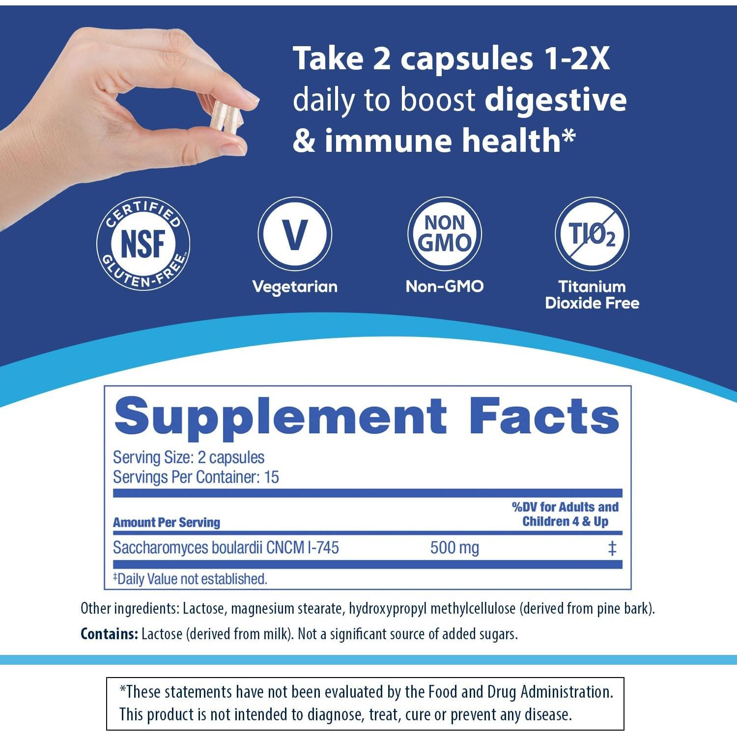 Florastor Probioticos Digestivos 30 Capsulas Saccharomyces Boulardii