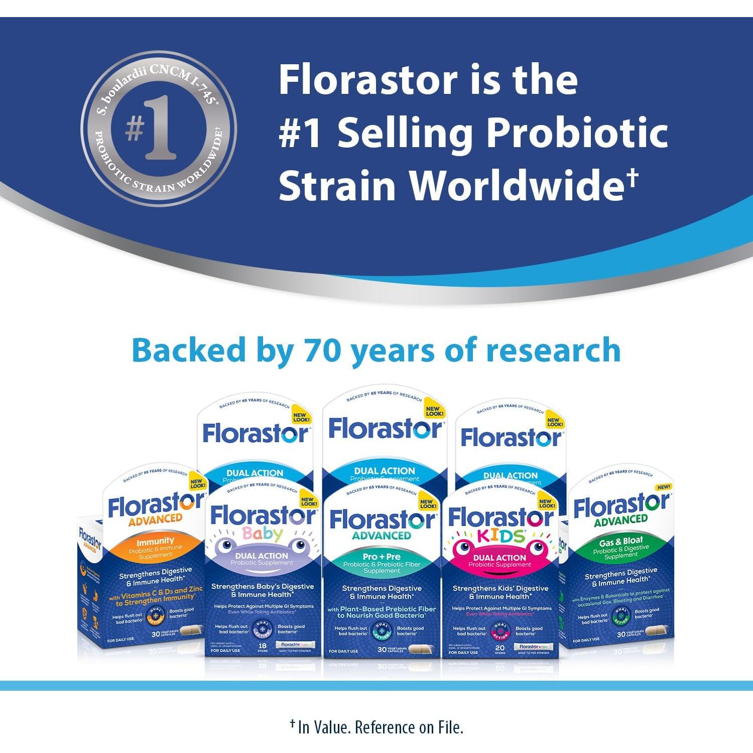 Florastor Probioticos Digestivos 30 Capsulas Saccharomyces Boulardii