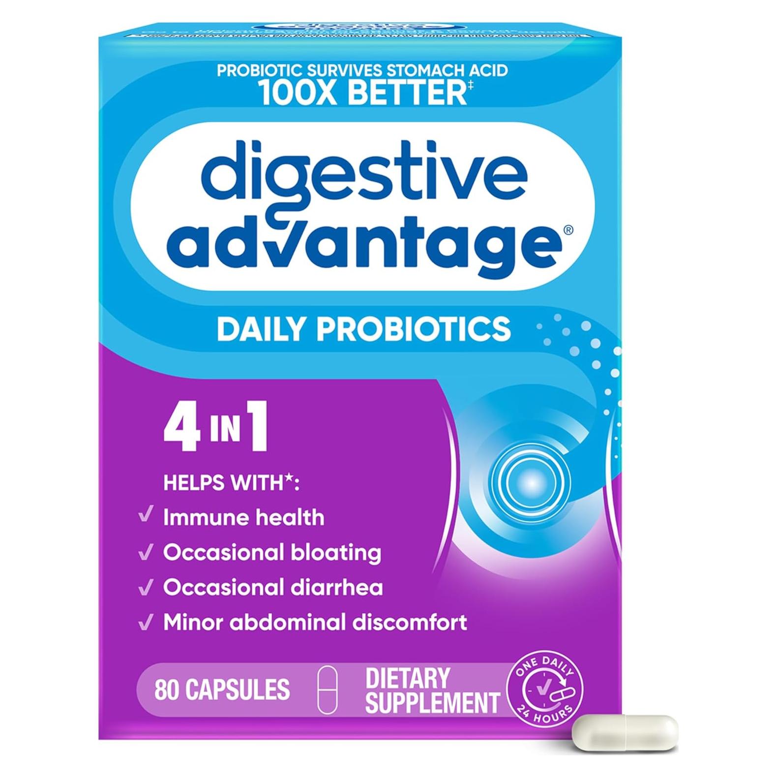 Probioticos Diarios Ventaja Digestiva 80 Caps Salud Intestinal