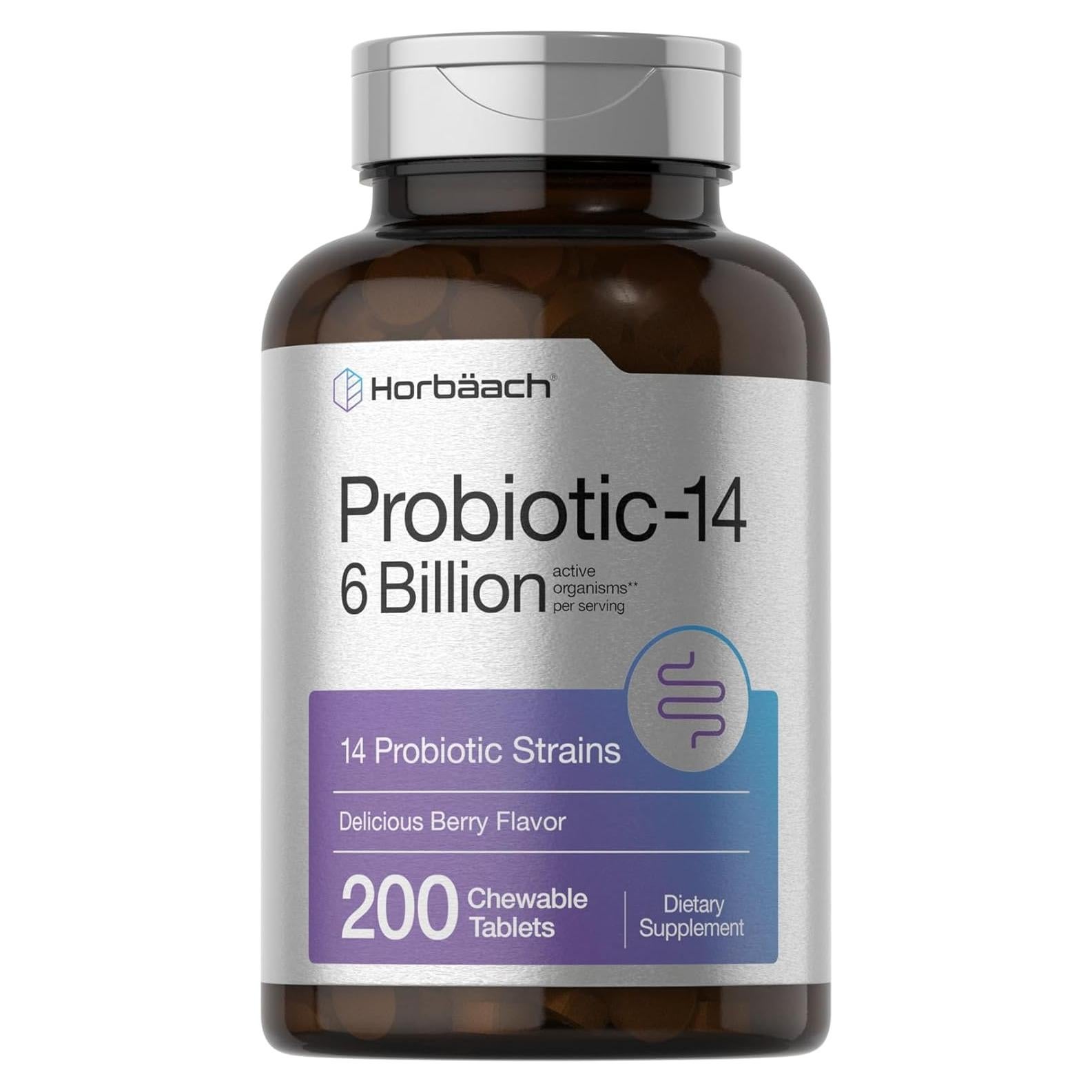 Probioticos Masticables Horbäach 6 Mil Millones 200 Tabletas