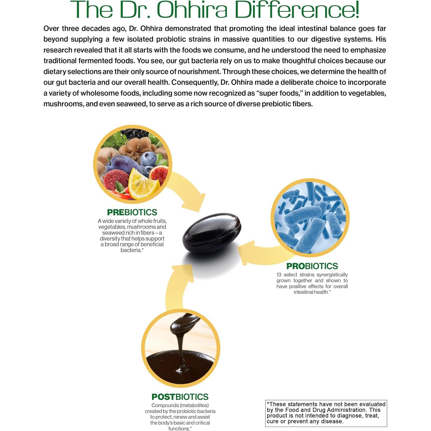 Probioticos Dr. Ohhira 60 Cápsulas - Fórmula Original con Prebioticos