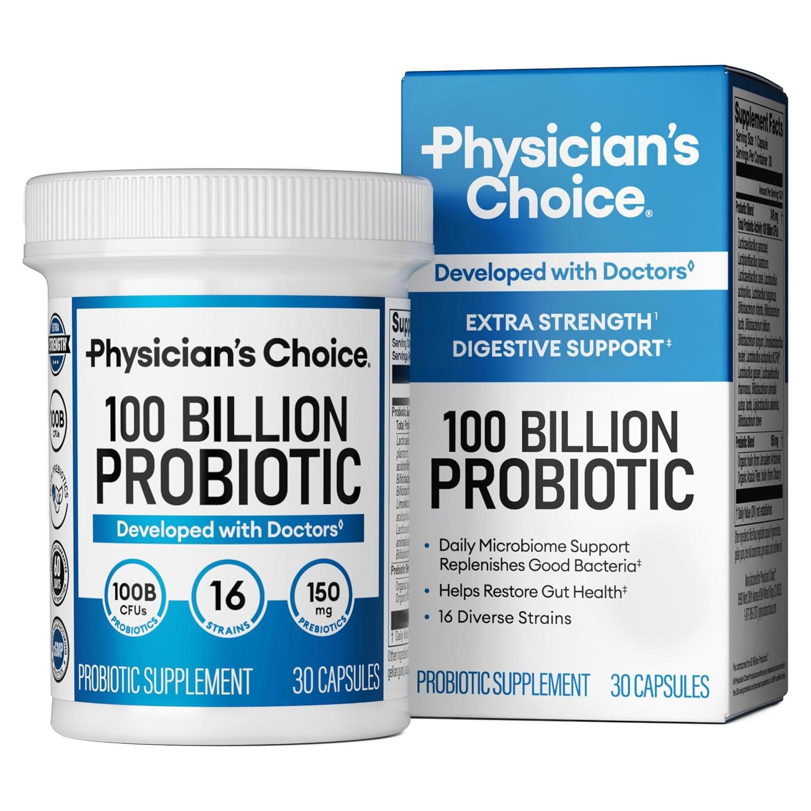 Probiotico Avanzado 100 Mil Millones JB7 - 16 Cepas + Prebioticos