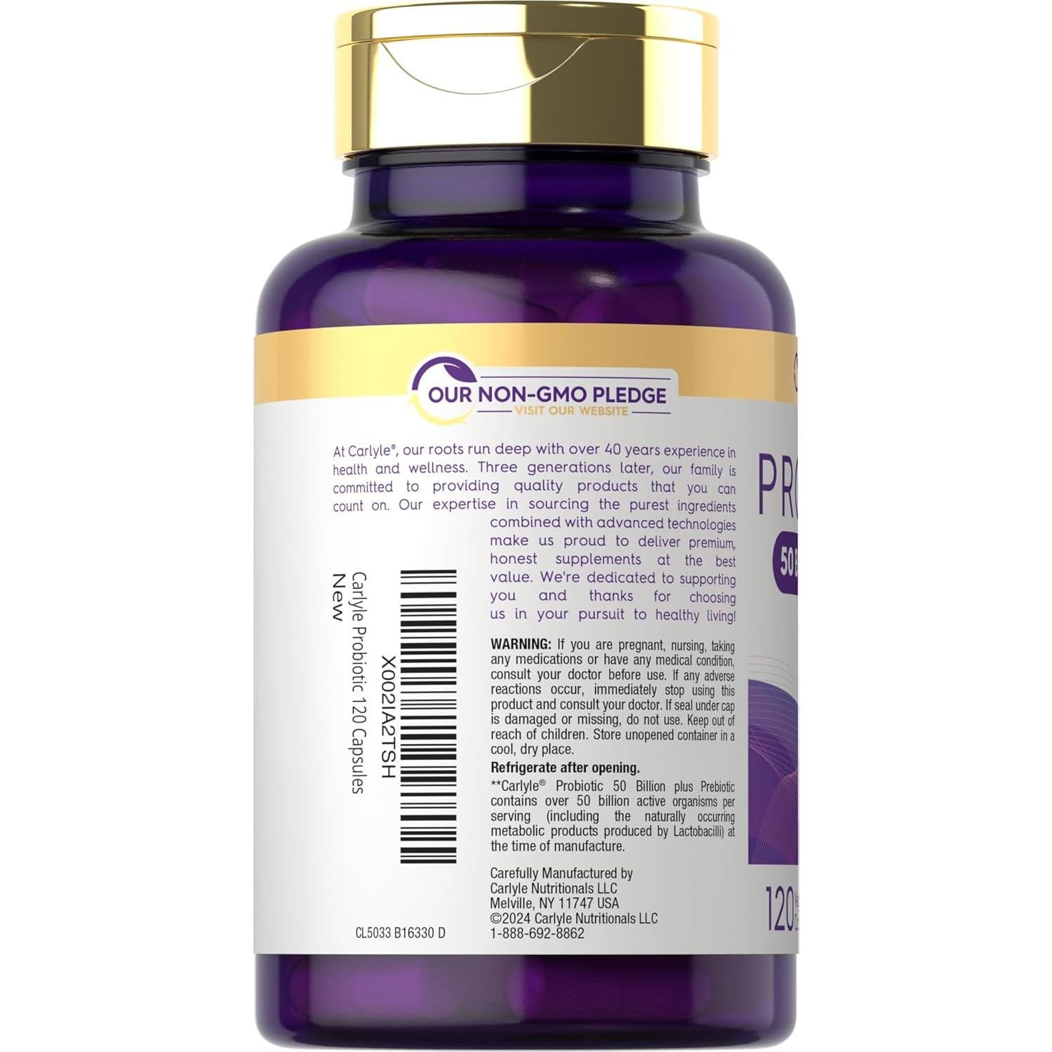 Carlyle Probioticos 50 Mil Millones + Prebioticos 120 Cápsulas