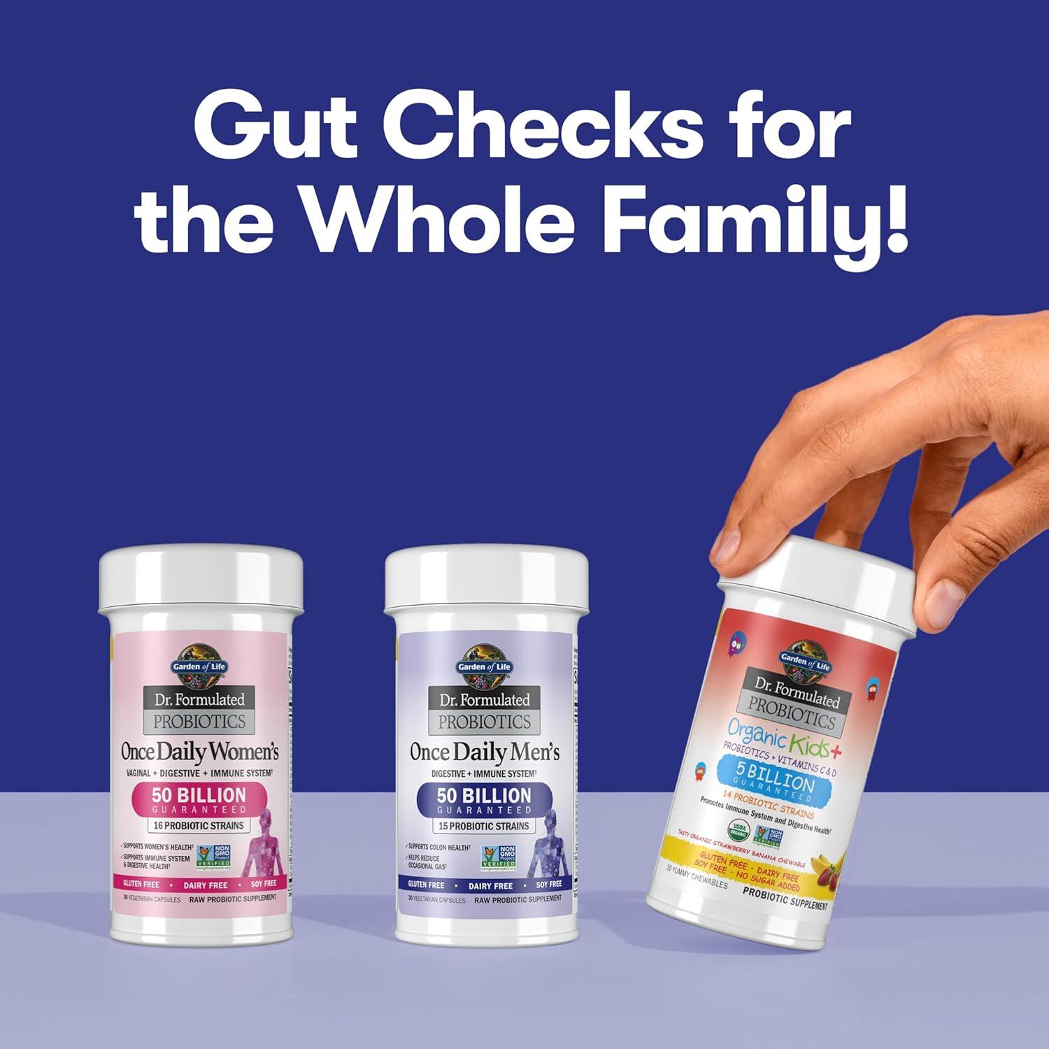 Probioticos para Hombres Jardín de la Vida 50 Mil Millones CFU 30 Cápsulas