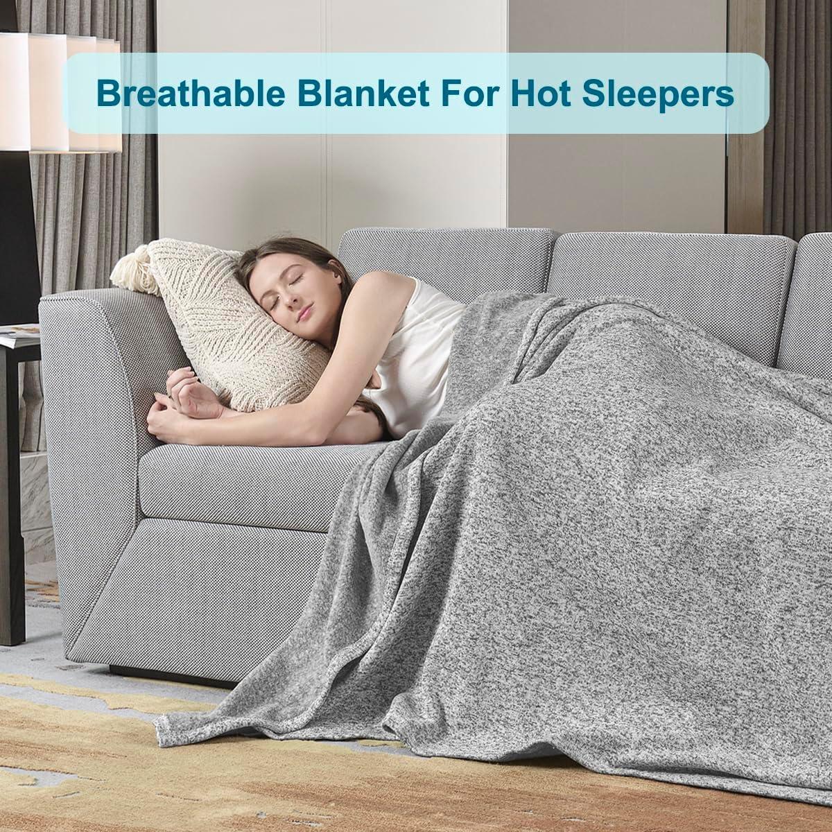 Manta de Sudadera KAWAHOME King 274x229 cm Gris Jaspeado