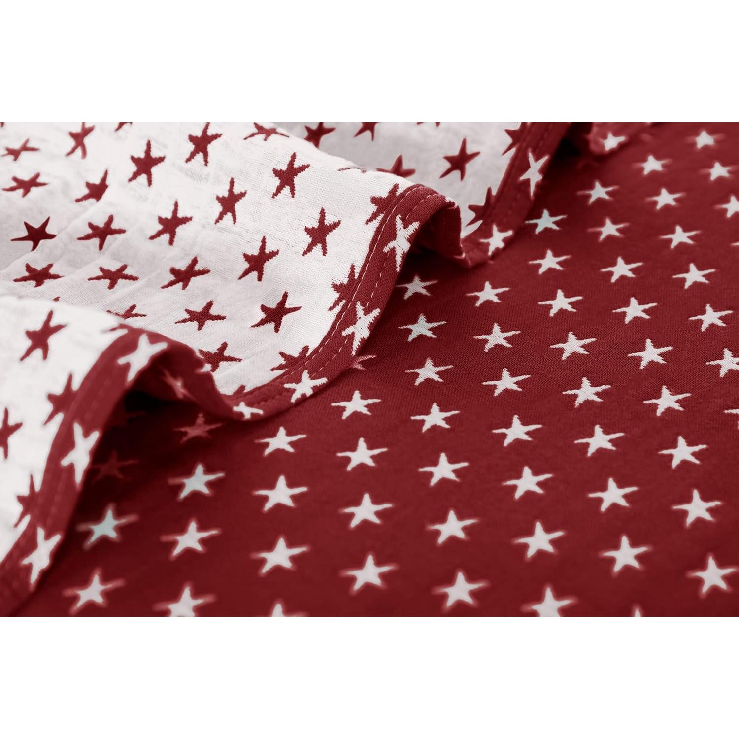 Manta de Muselina de Algodón Sterling Creek Rey Roja Tres Capas