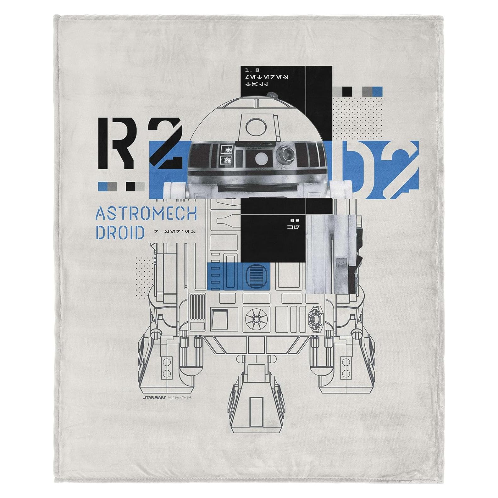 Manta de lanzamiento Star Wars R2-D2 127 x 152 cm Fleece