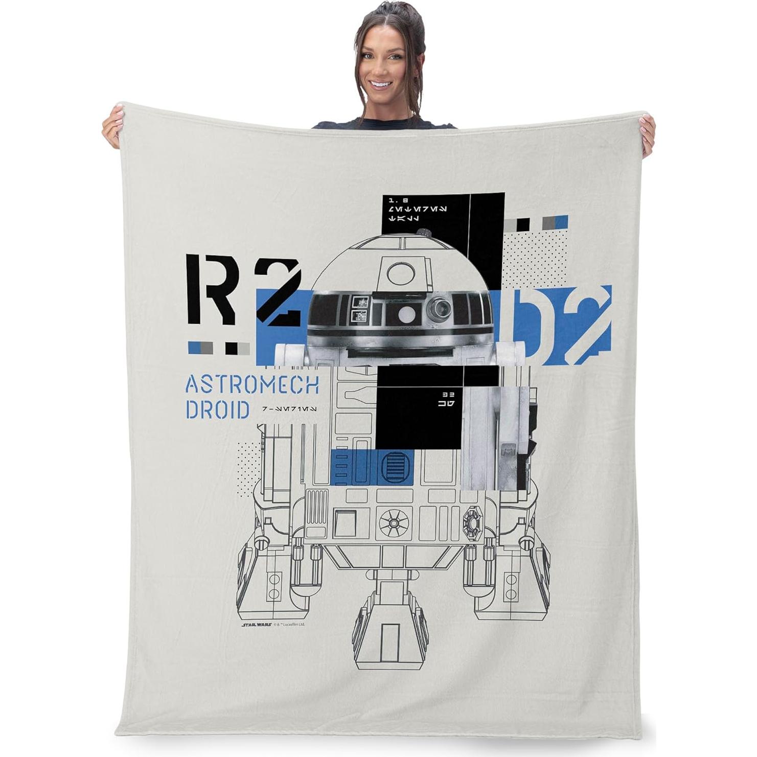 Manta de lanzamiento Star Wars R2-D2 127 x 152 cm Fleece