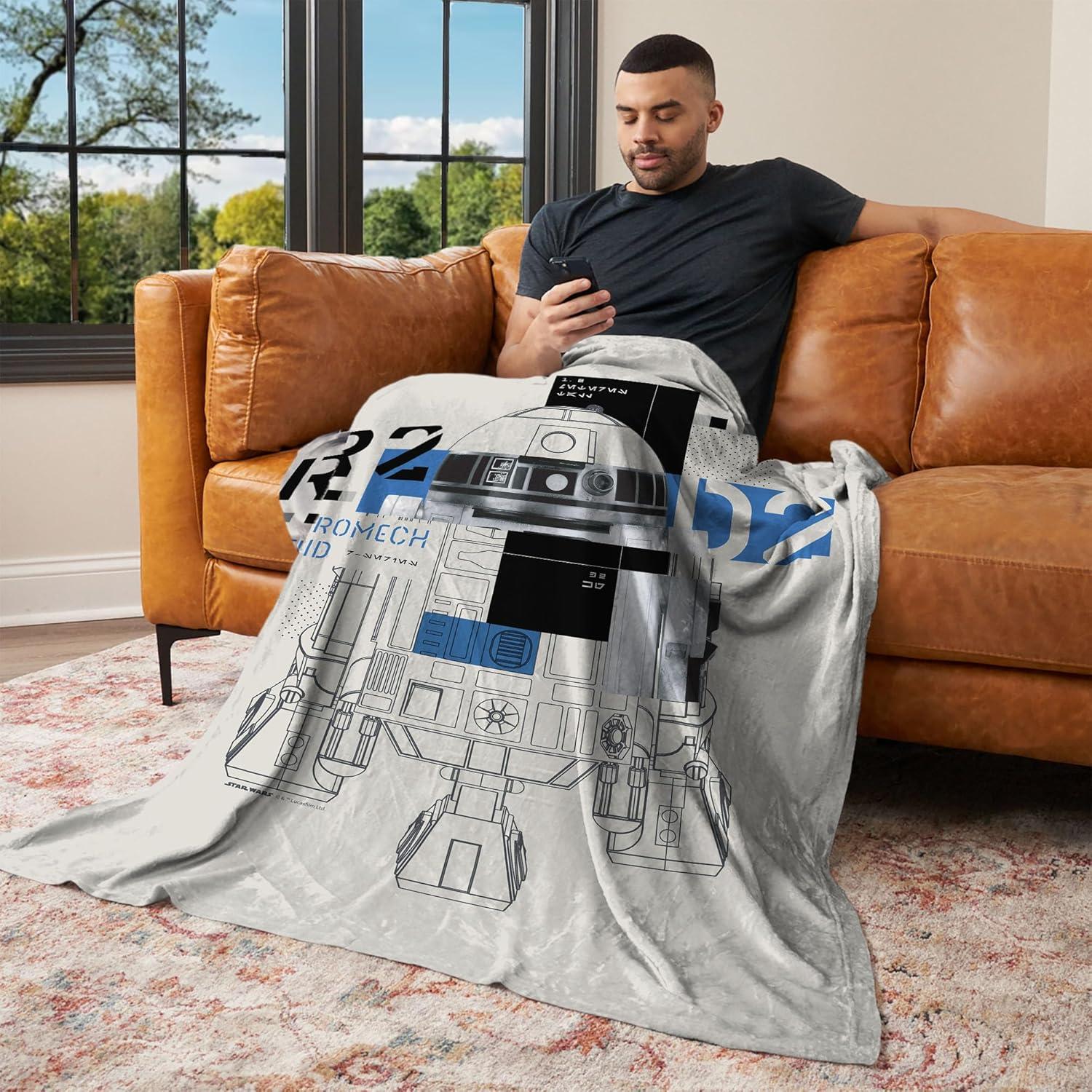 Manta de lanzamiento Star Wars R2-D2 127 x 152 cm Fleece
