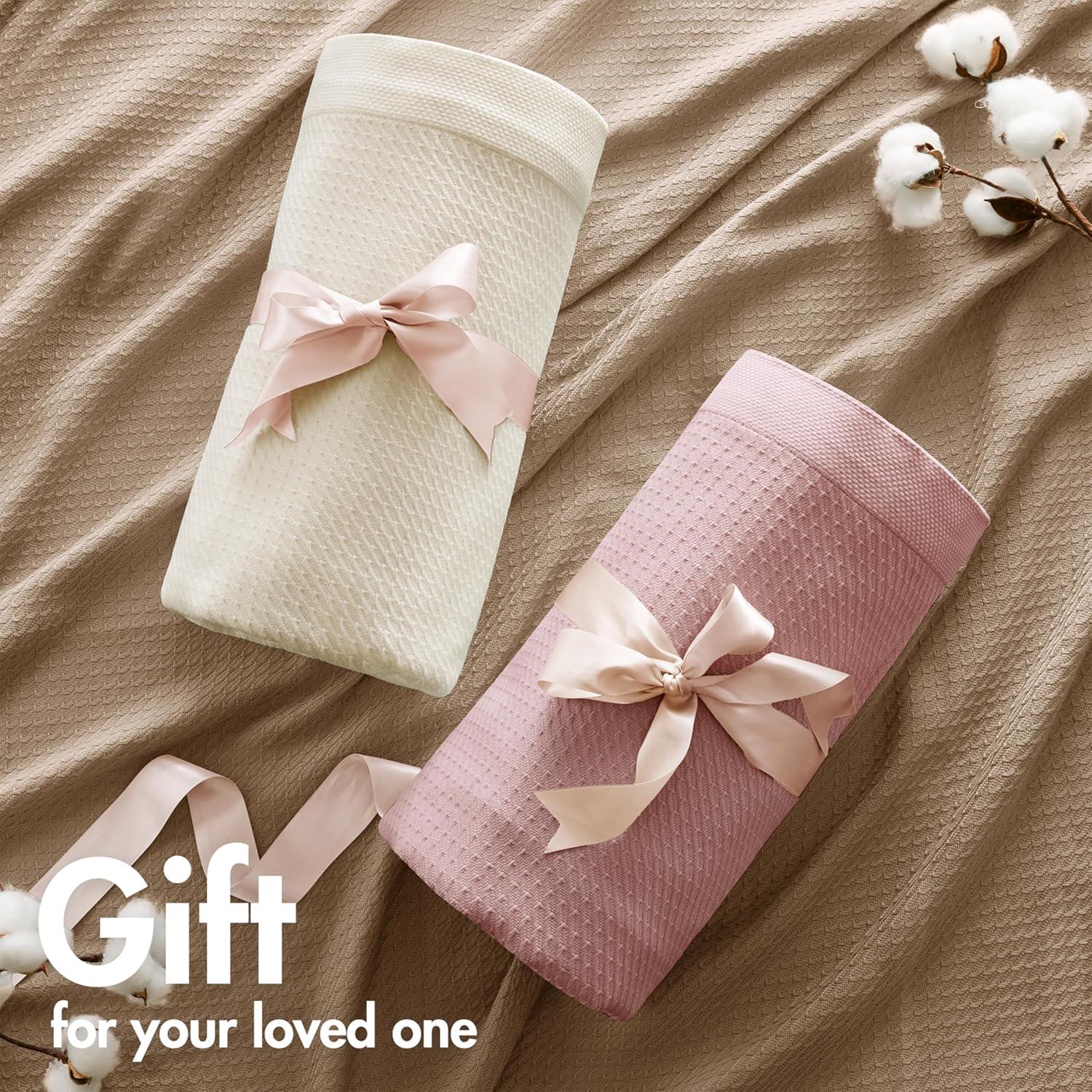 Manta Individual Madison Park 100% Algodón Egipcio Crema