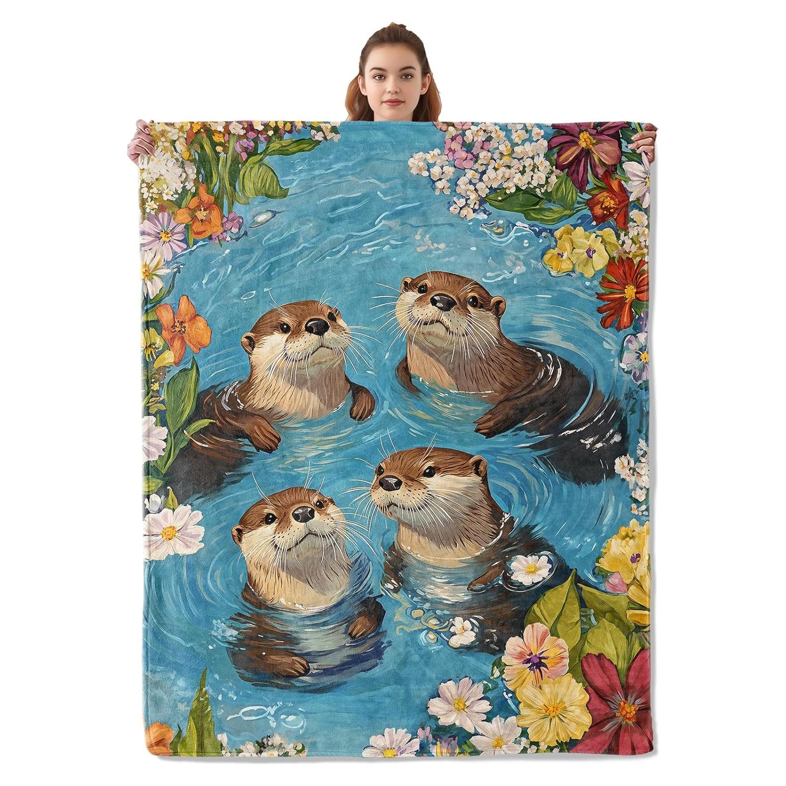 Manta de Franela Kibue Nutria21 152.4x127 cm Suave y Cálida