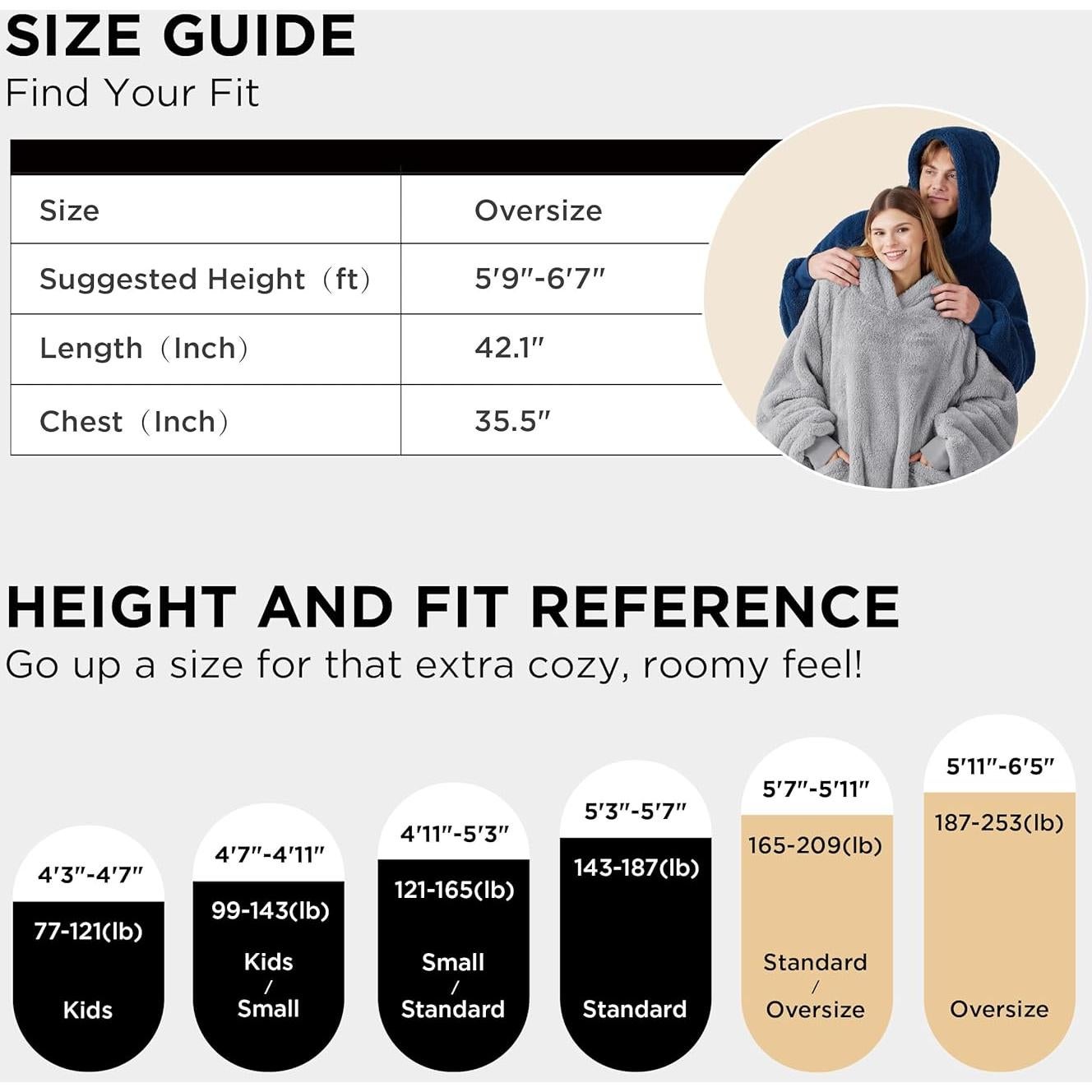 Manta con Capucha Bedsure Sobredimensionada Púrpura Oscuro