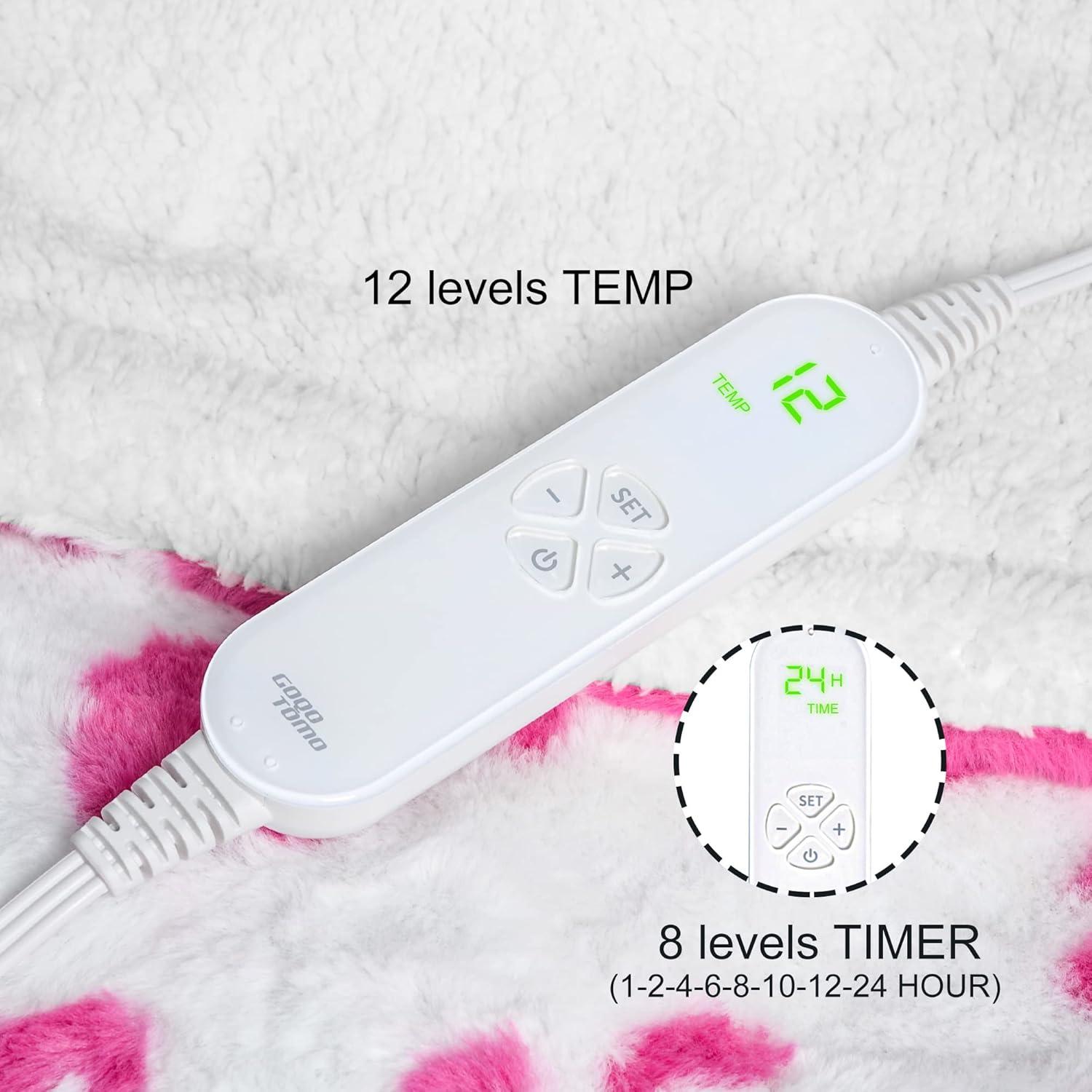 Manta Eléctrica con Peso GOQO TOMO 91x122 cm 12 Niveles Calor