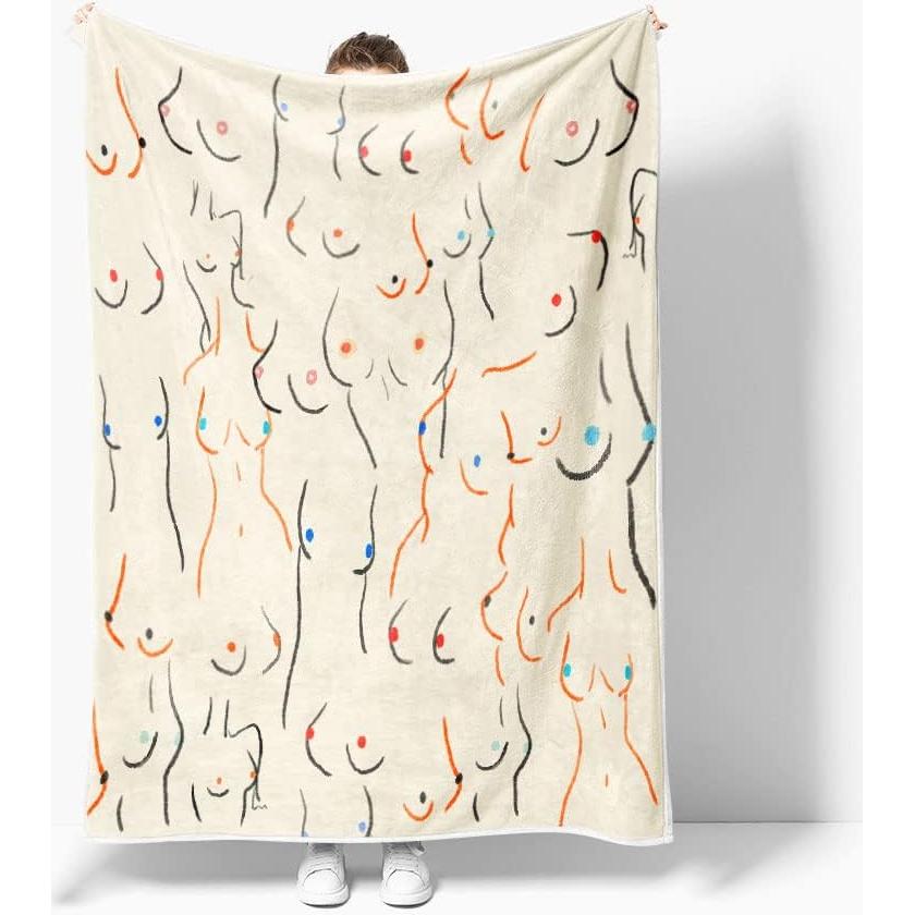 Manta de viaje JAWO 152x203 cm forro polar floral beige