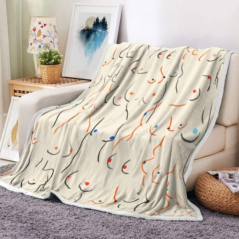 Manta de viaje JAWO 152x203 cm forro polar floral beige