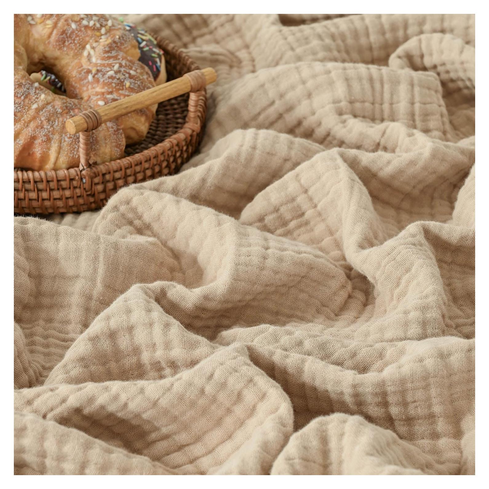 Manta de Muselina Esterra Individual 166x229 cm Suave y Ligera