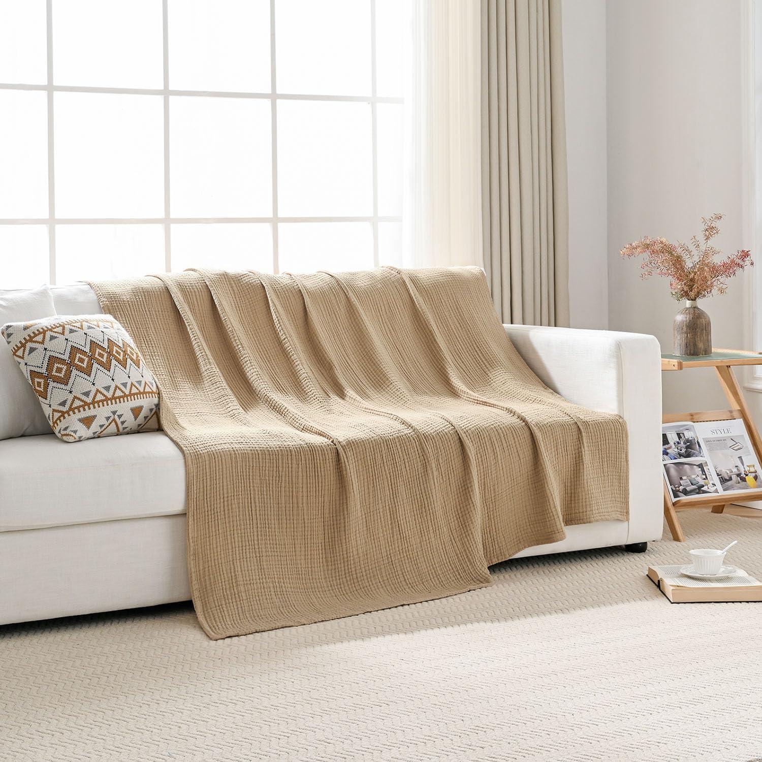 Manta de Muselina Esterra Individual 166x229 cm Suave y Ligera