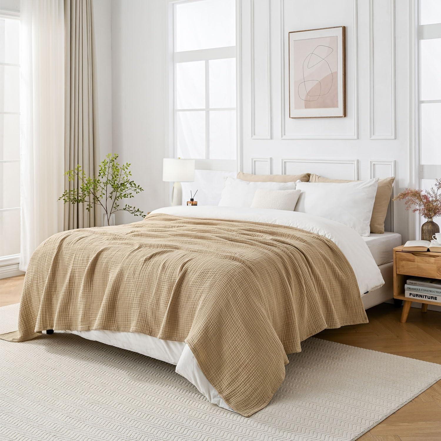 Manta de Muselina Esterra Individual 166x229 cm Suave y Ligera