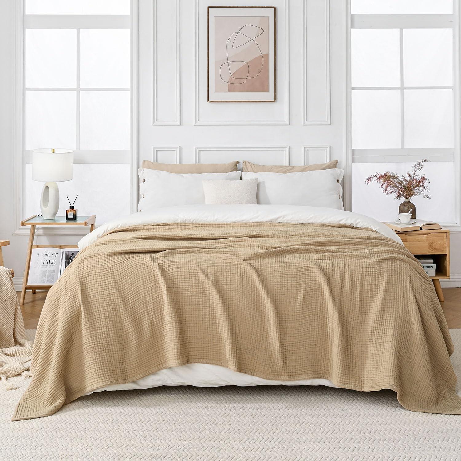 Manta de Muselina Esterra Individual 166x229 cm Suave y Ligera