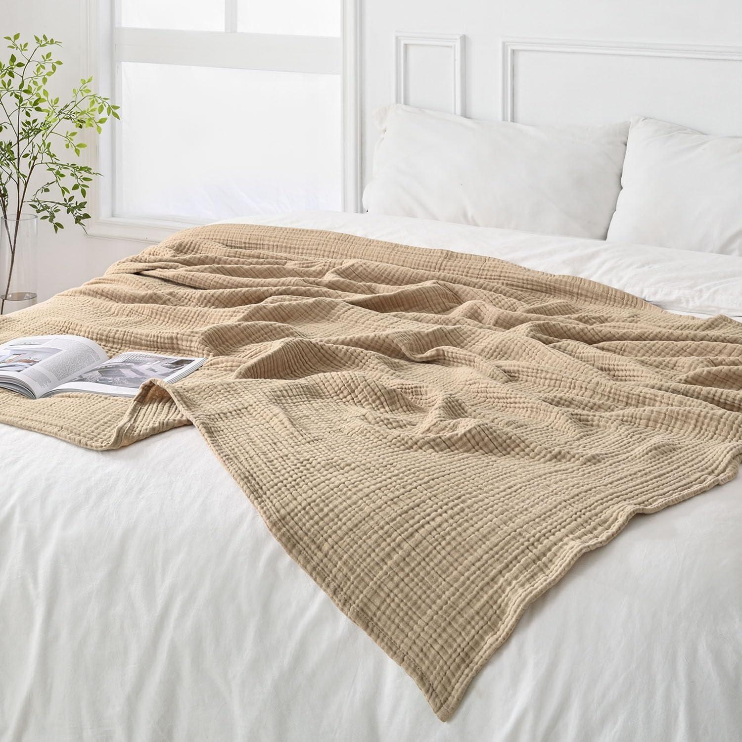 Manta de Muselina Esterra Individual 166x229 cm Suave y Ligera