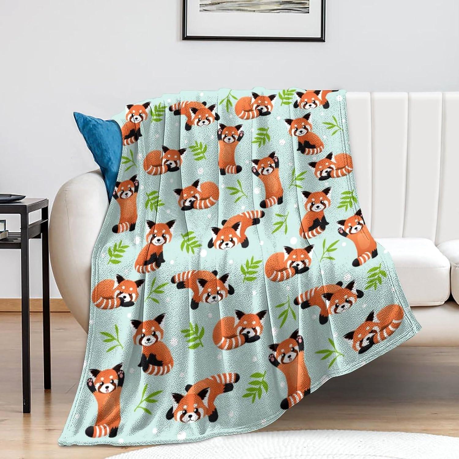 Manta de Franela Probiotics Panda Rojo 152x127 cm Suave