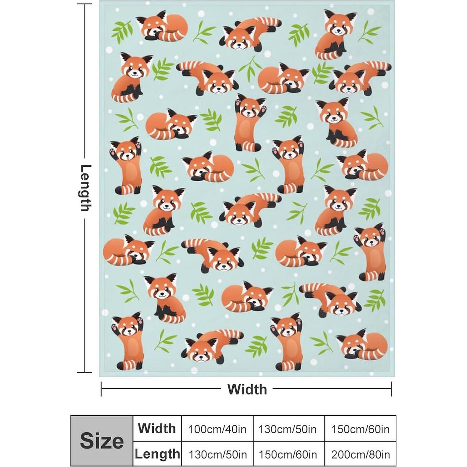 Manta de Franela Probiotics Panda Rojo 152x127 cm Suave