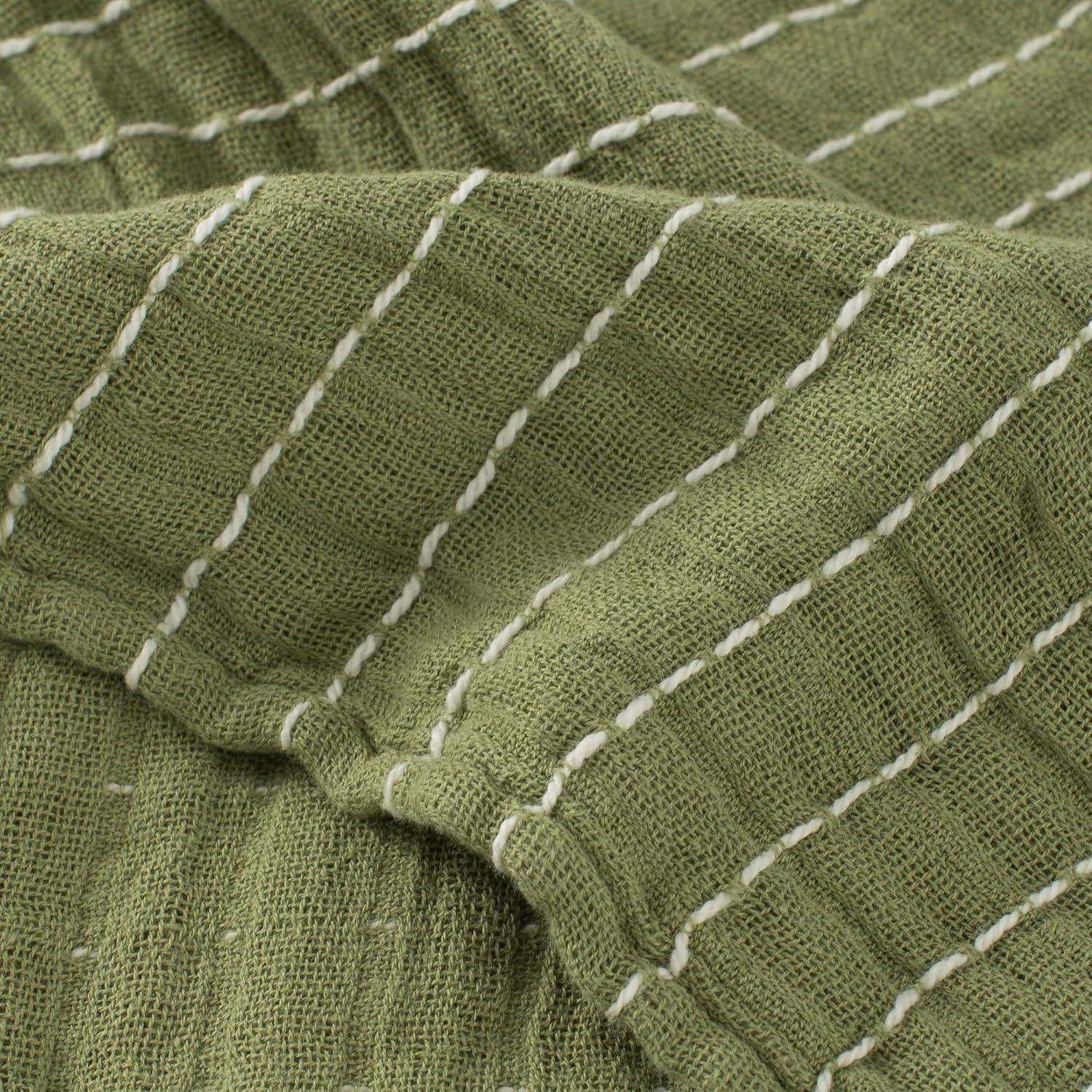 Manta de Muselina GINAMUSE 100% Algodón Verde Salvia 152x229cm