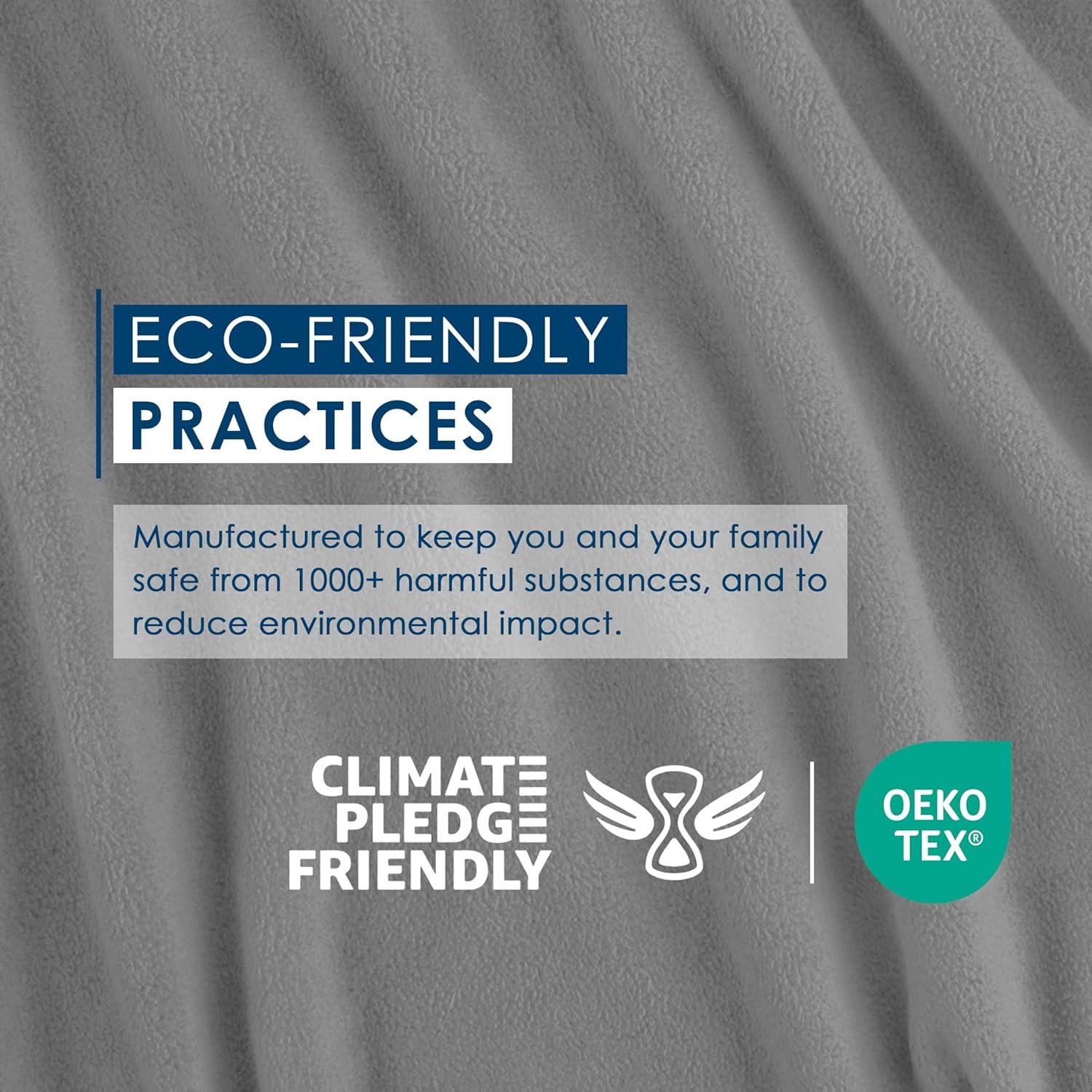 Manta de forro polar King Martex gris, suave y lavable