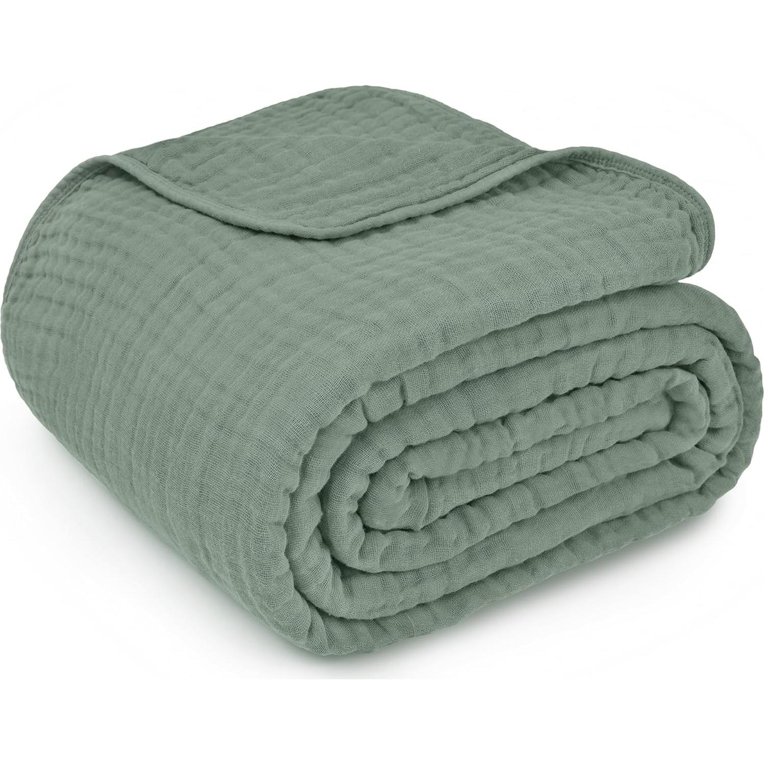 Manta de Muselina Comfy Cubs Doble 90x66 cm Helecho Suave