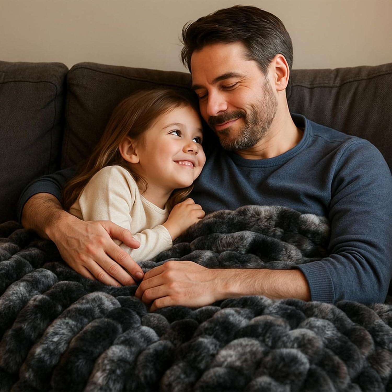 Manta de Piel Sintética BENVWE 127x152 cm Gris Tie-dye